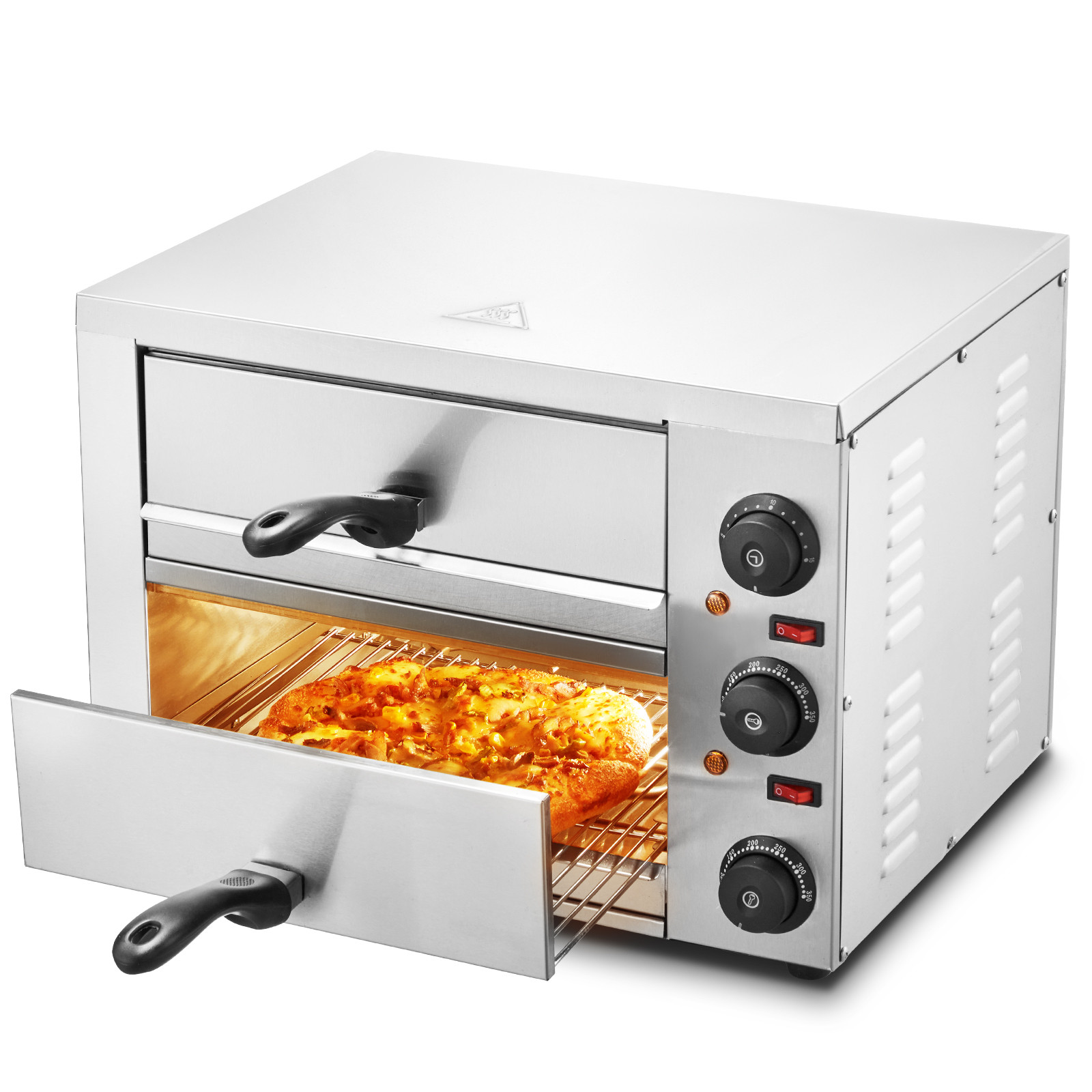 VEVOR Electric Countertop Pizza Oven 12″ Adjustable Temperature 0-120Min Timer