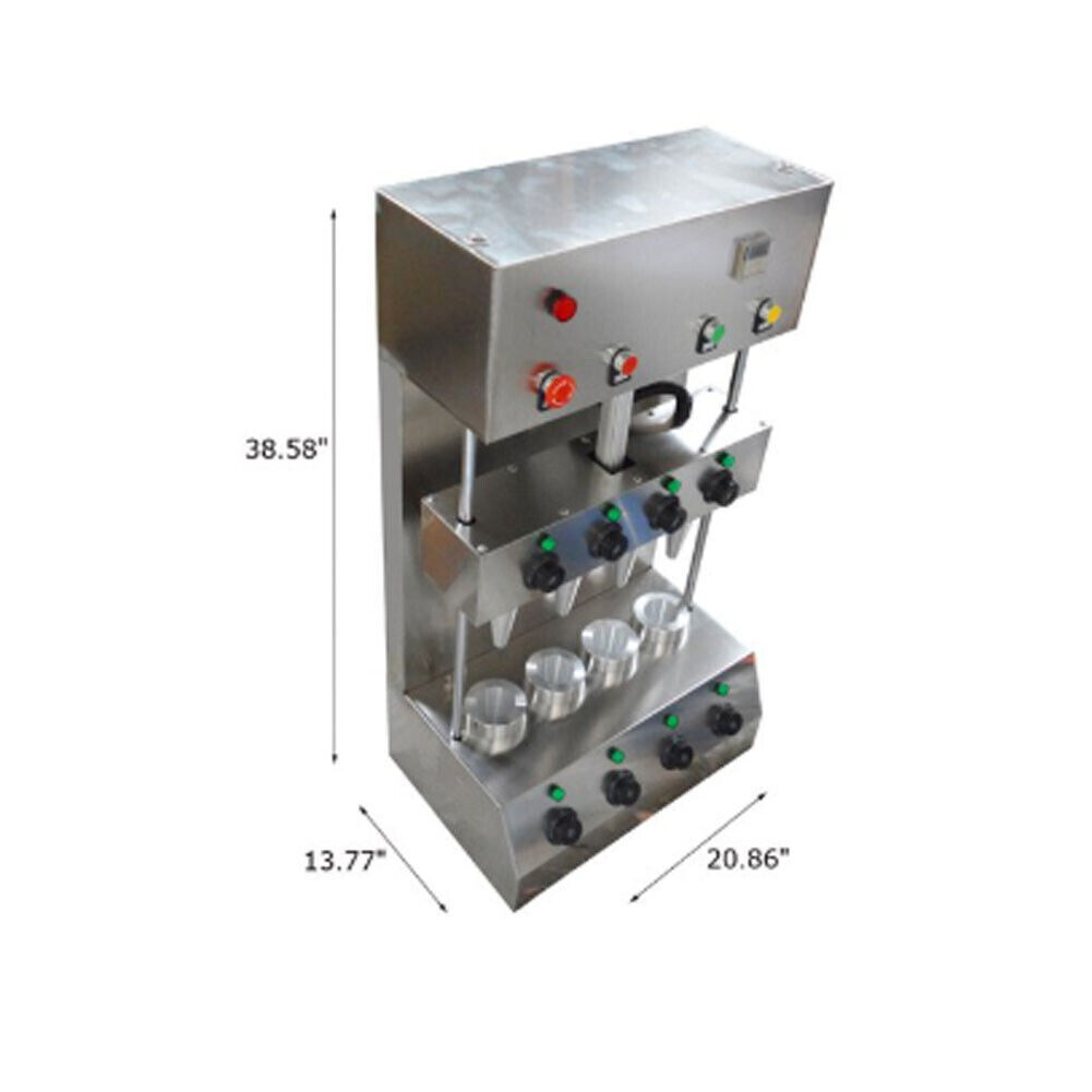 110V Hot Commercial Pizza Cone Forming Making Maker Machine + 4 Molds 3KW