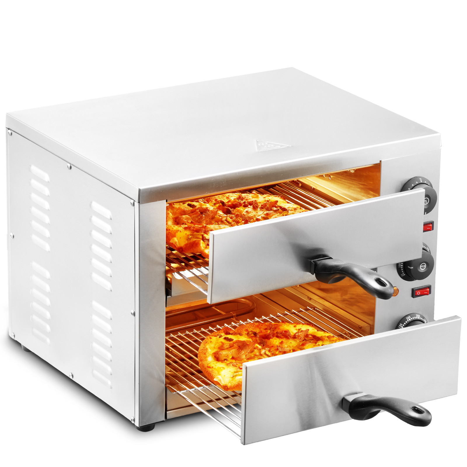 VEVOR Electric Countertop Pizza Oven 12″ Adjustable Temperature 0-120Min Timer