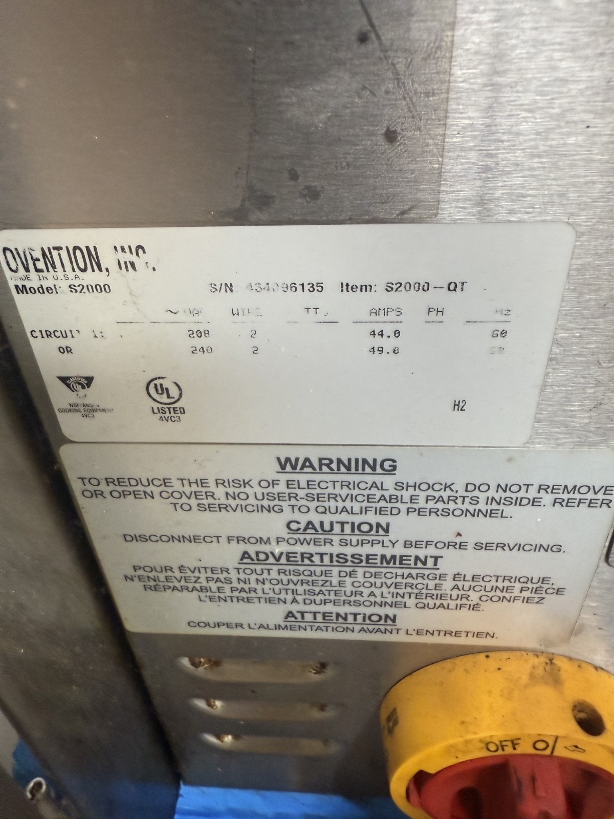 Ovention S2000 Ventless Double Stack Conveyor/ Pizza Ovens