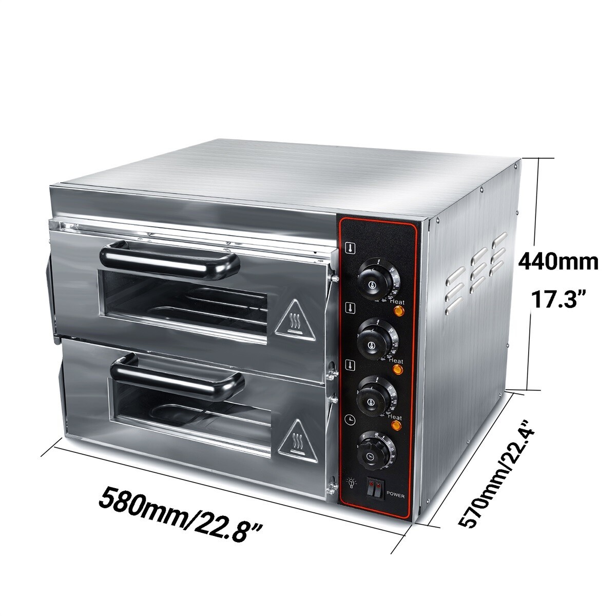 Commercial Countertop Pizza Oven Double Deck Pizza Marker For 16″ Pizza Indoor