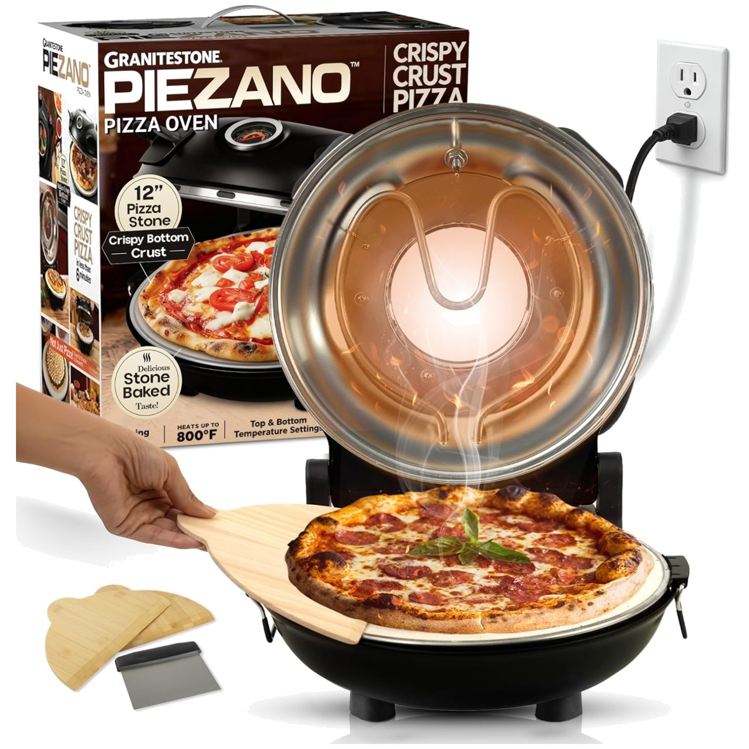Fast 12″ Countertop Pizza Oven | Cooks in Under 6 Minutes
