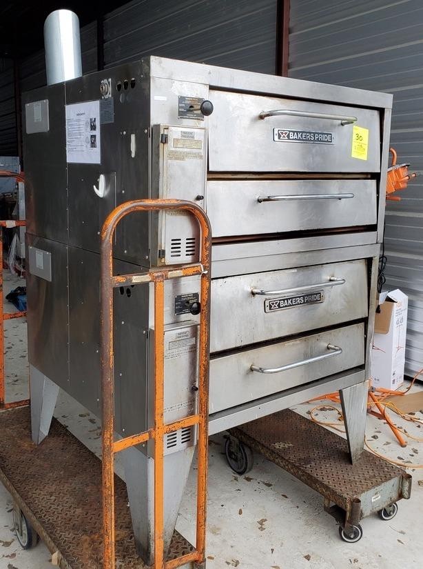 Bakers Pride 36” x 36” double deck Commercial Gas Pizza Oven