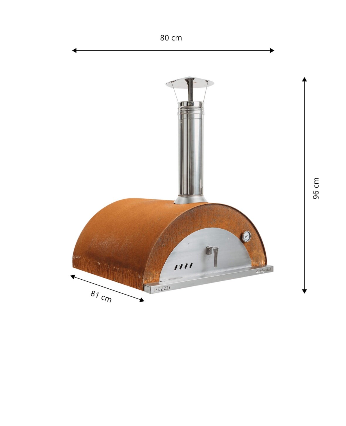 Pizzo is a classic wood-fired pizza oven. It is ideal for home use because of it