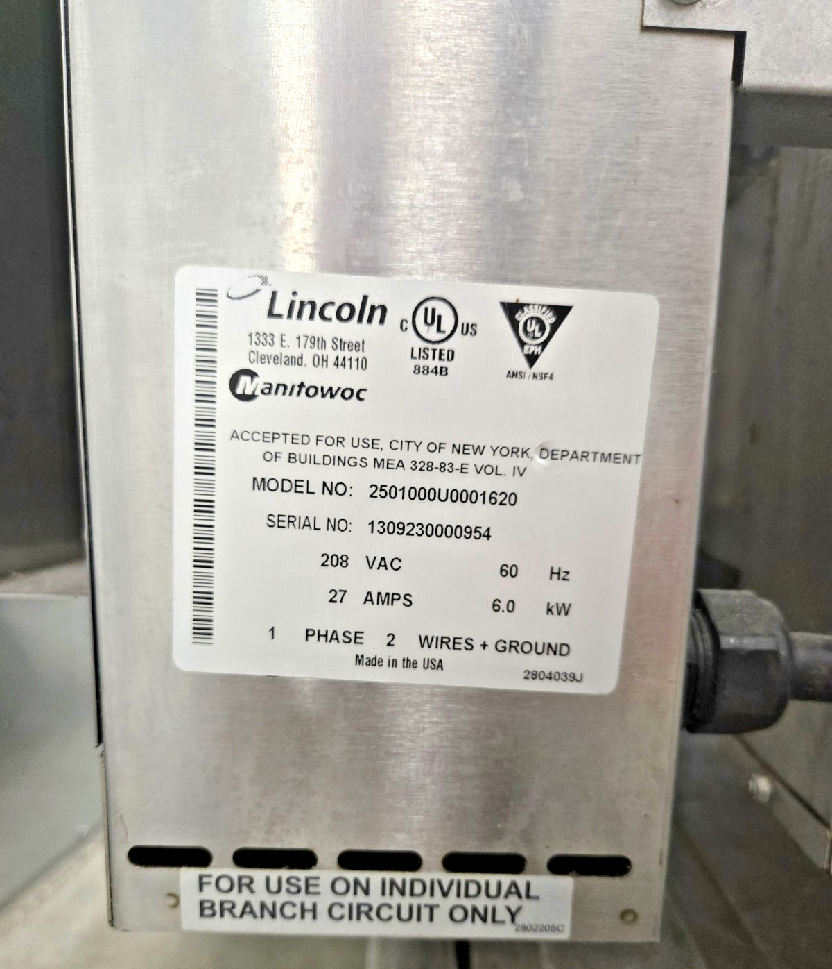 Lincoln Impinger CTI 2501 Digital Conveyor Oven 208V Works! Pickup/Ship Heavy