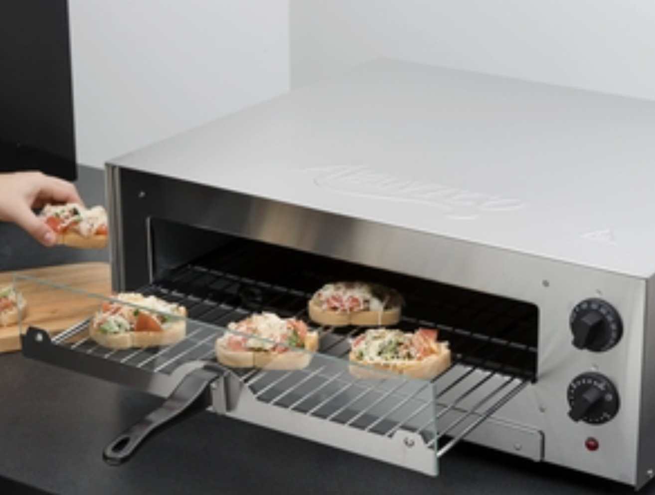 Stainless Steel Countertop Pizza Oven Toaster for 16″ Diameter Pizza Commercial