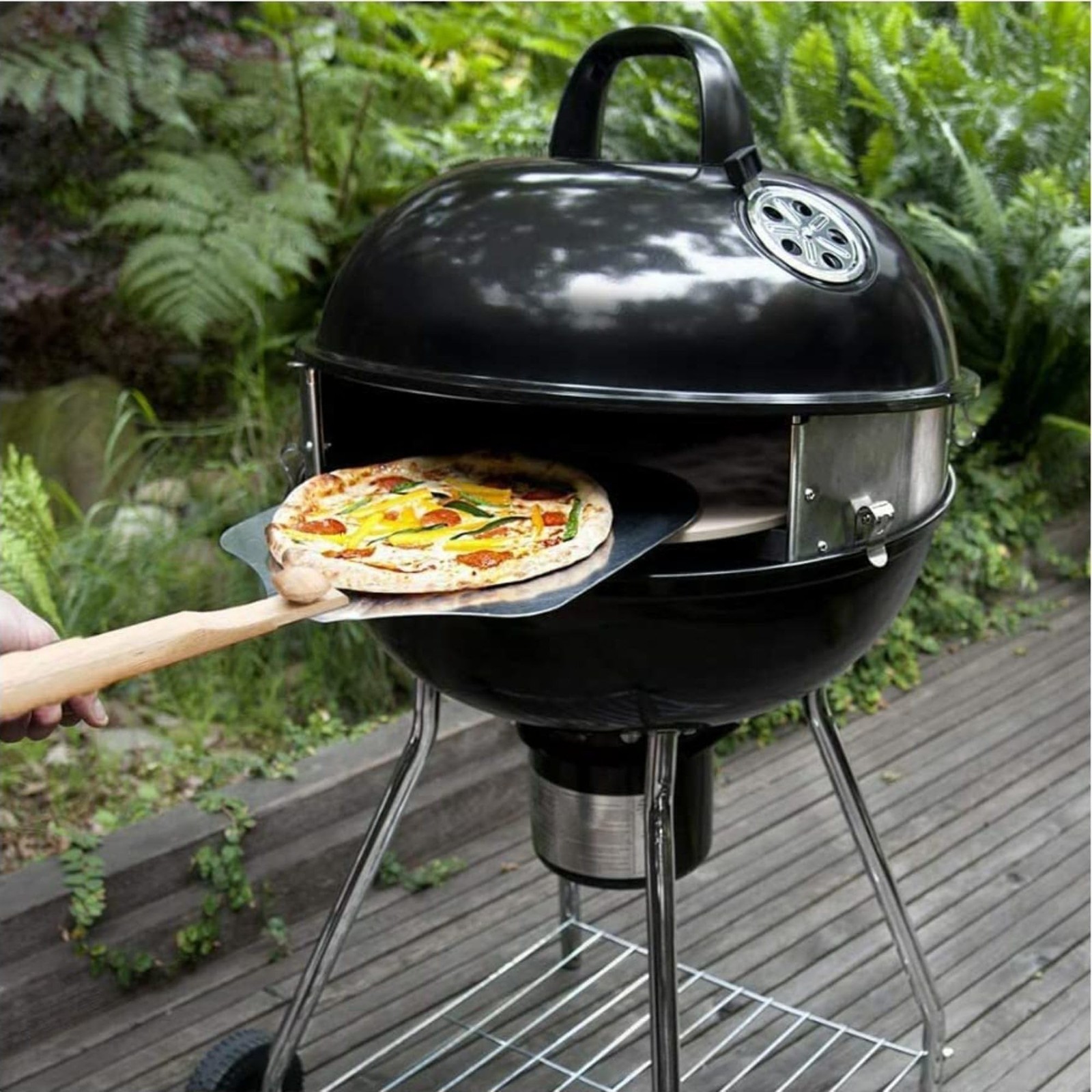 Pizzacraft PC7001 PizzaQue Deluxe Outdoor Pizza Oven Kettle Grill Conversion …