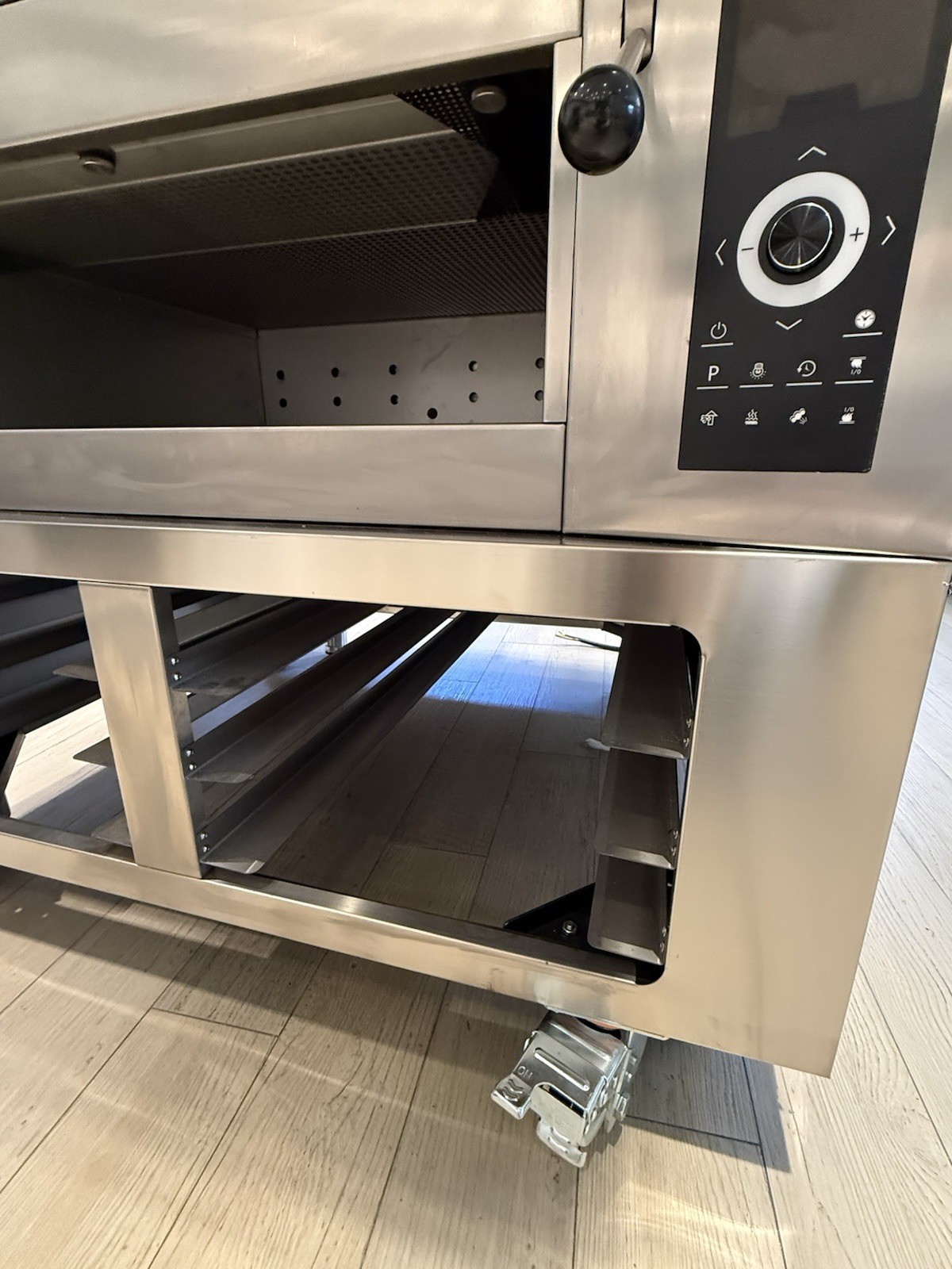 European 3-Deck Commercial Bakery Stone Oven, Single Phase, + Cart & Exhaust