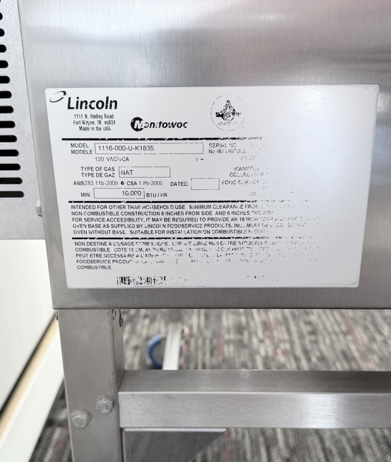 Lincoln Impinger 1116 Single Stack Gas Pizza Oven – READY TO COOK!!