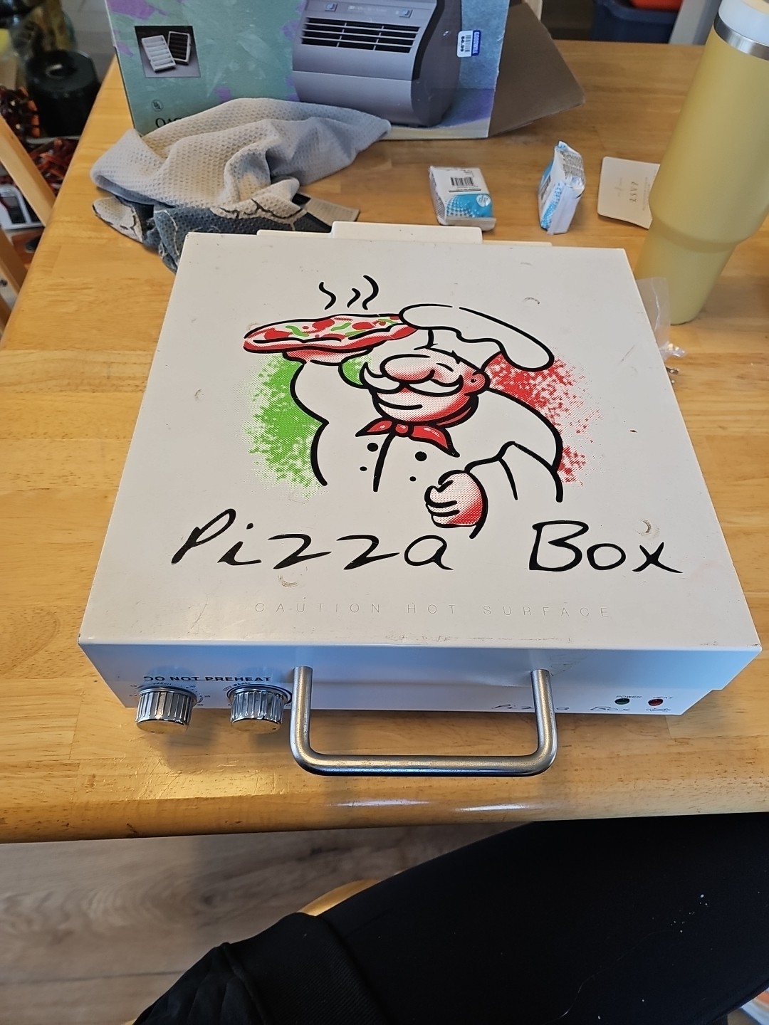 Cuizen Pizza Box Countertop Pizza Oven with 12″ Rotating Pan PIZ-4012