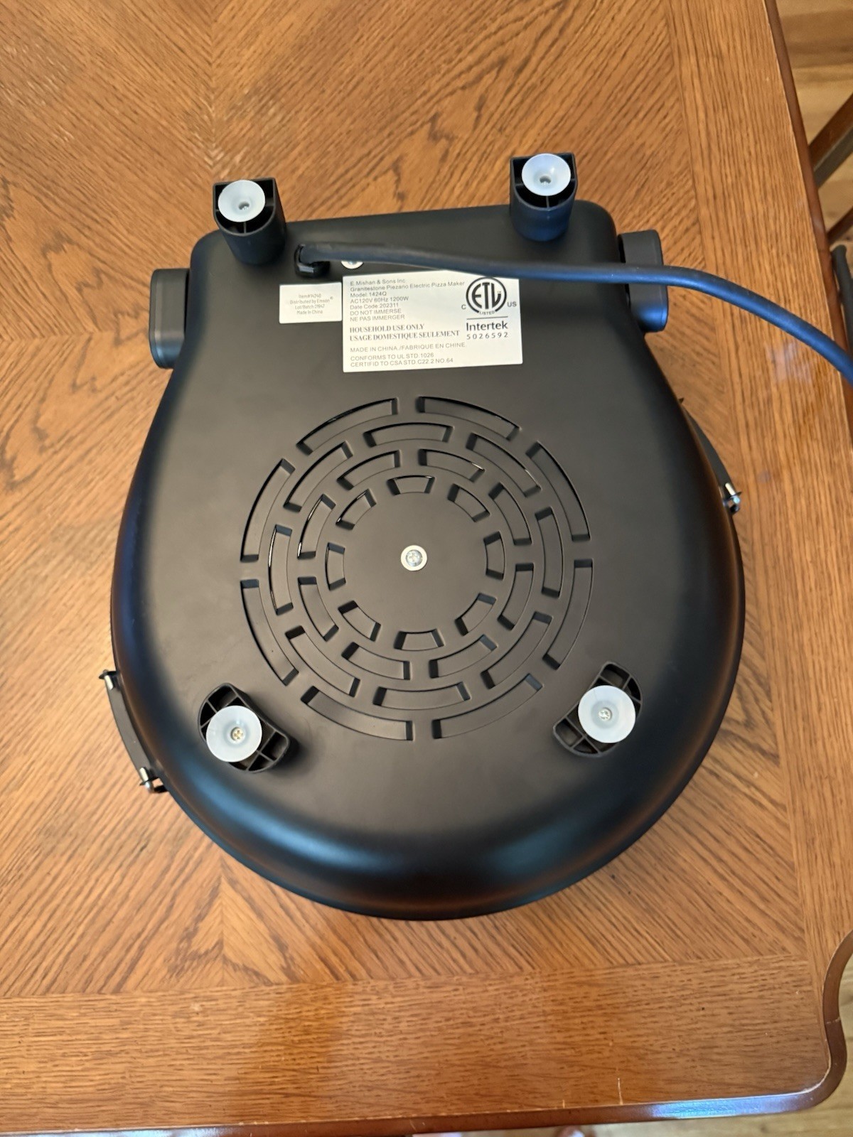 Granitestone Electric Pizza Oven Maker Model 14240 Adjustable Top And Bottom