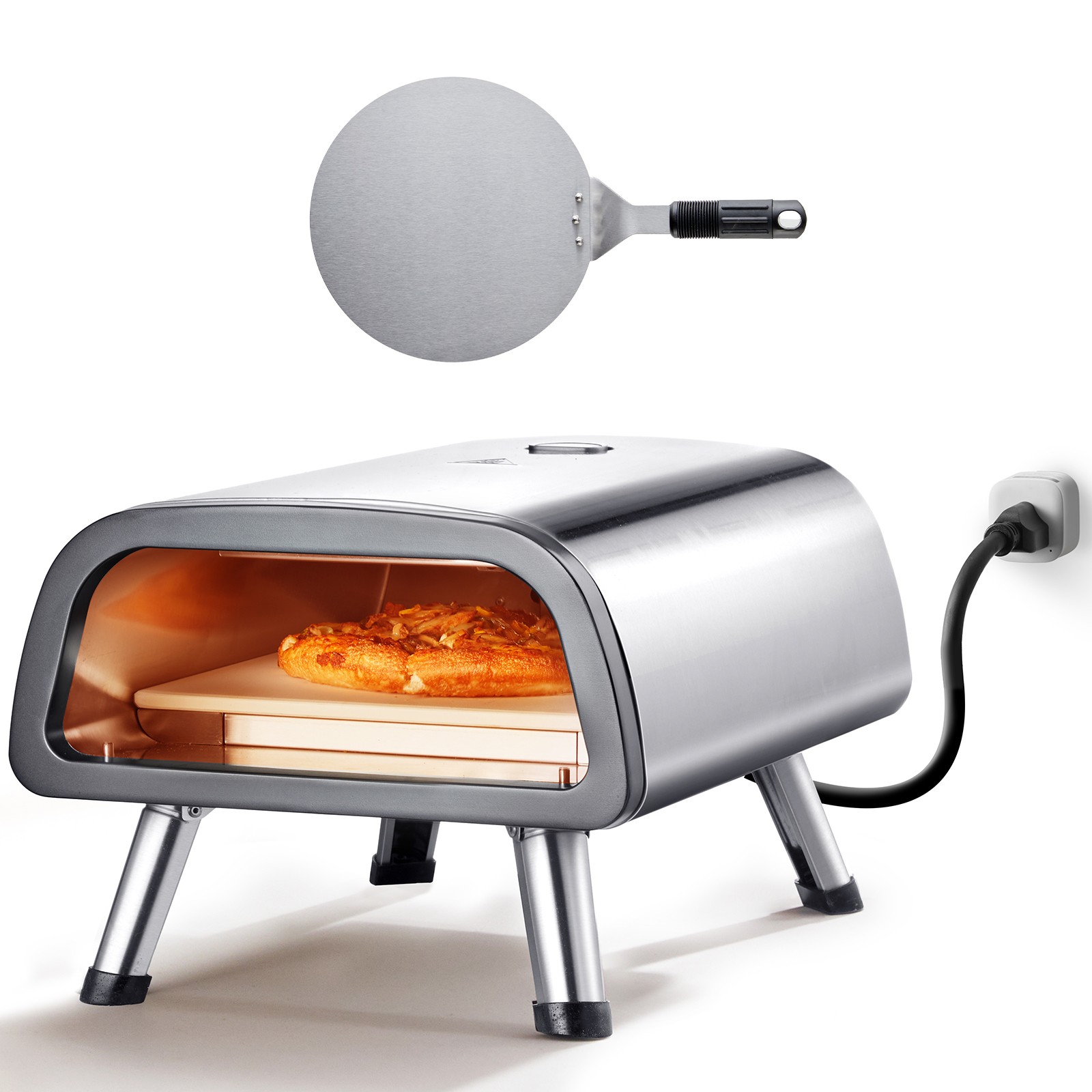 Uimoso Electric Countertop Pizza Oven for 12″ Pizzas – Indoor & Outdoor Use