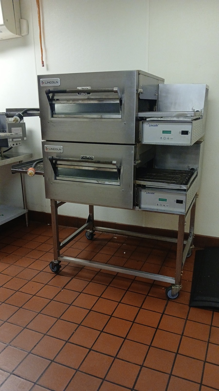 Lincoln 1132 Electric Double Stack Conveyor Oven Stainless Steel 2 Belts