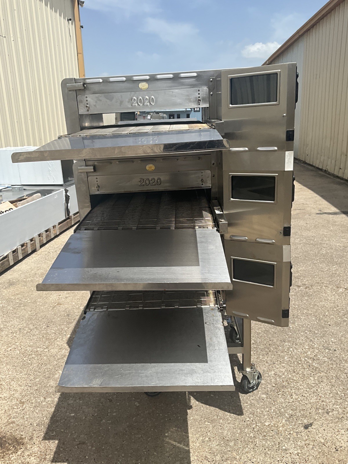 2025 TurboChef HHC2020 High Speed Conveyor Triple Stack Pizza Oven with stand B