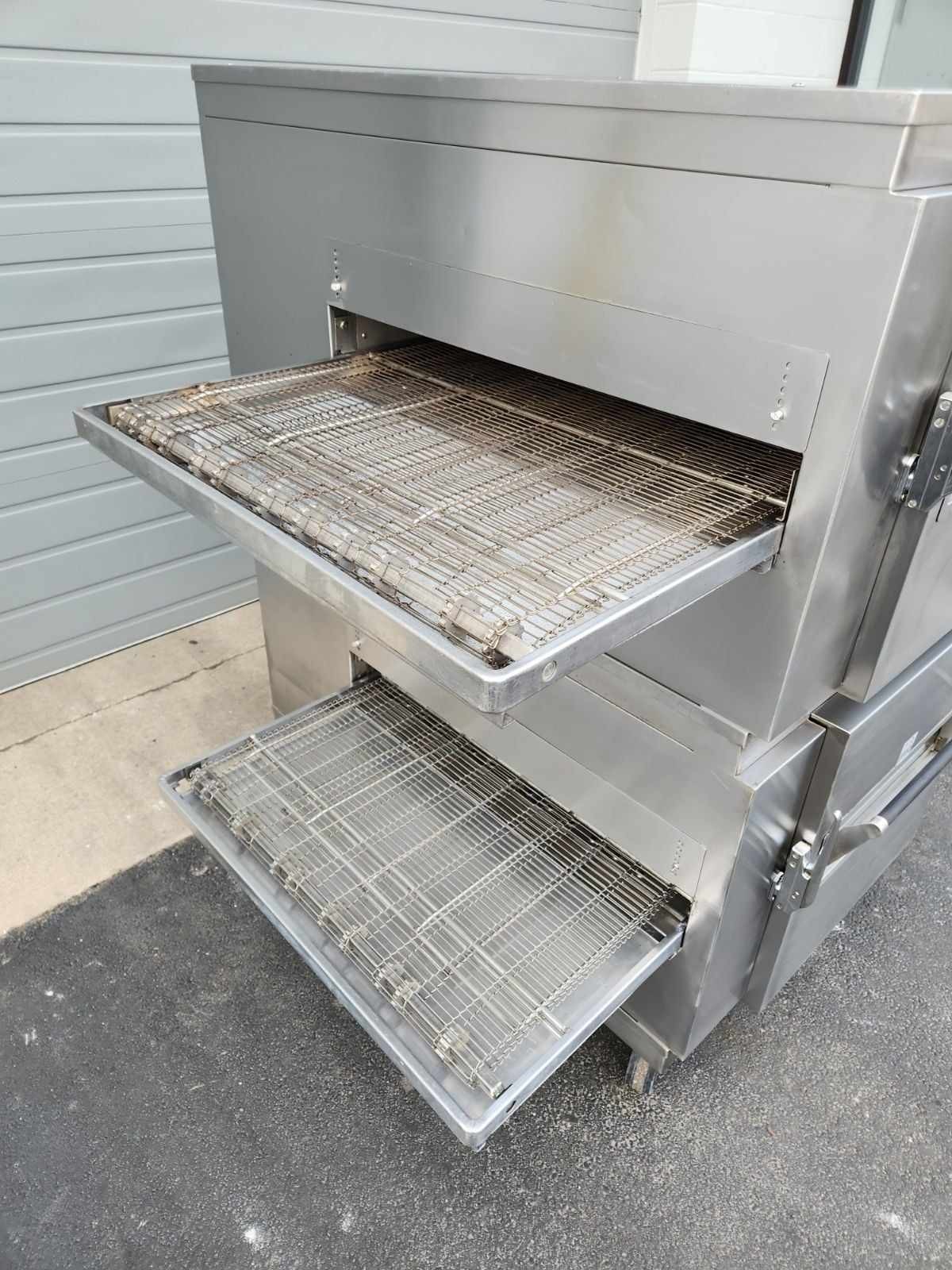 Lincoln Impinger 1450 Double Deck Gas Fired Conveyor Pizza Oven 32″