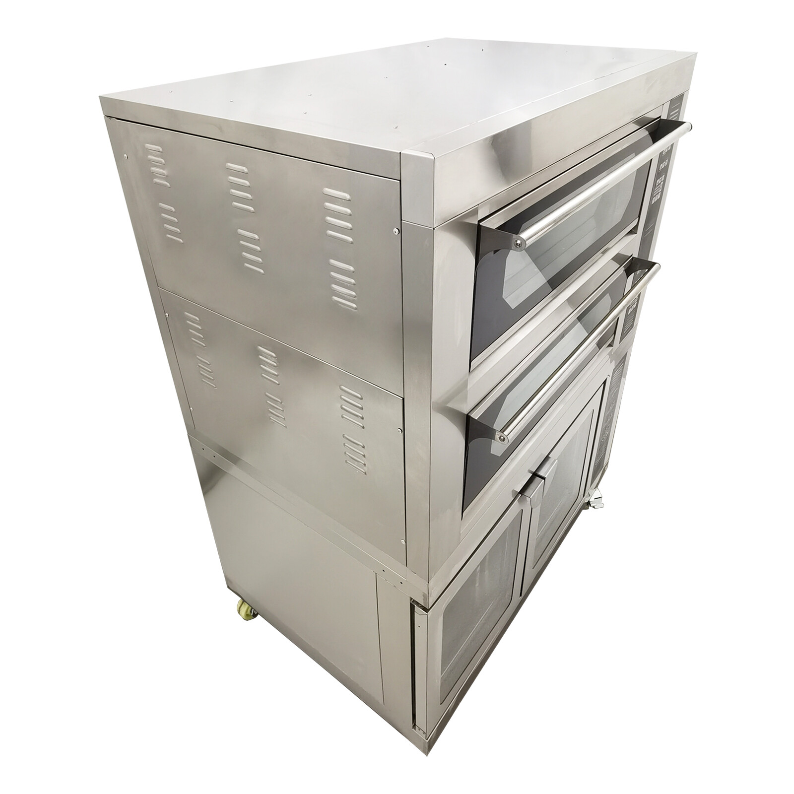 220V Commercial Pizza Oven Baking Oven With Bread Fermentation Box 3PH