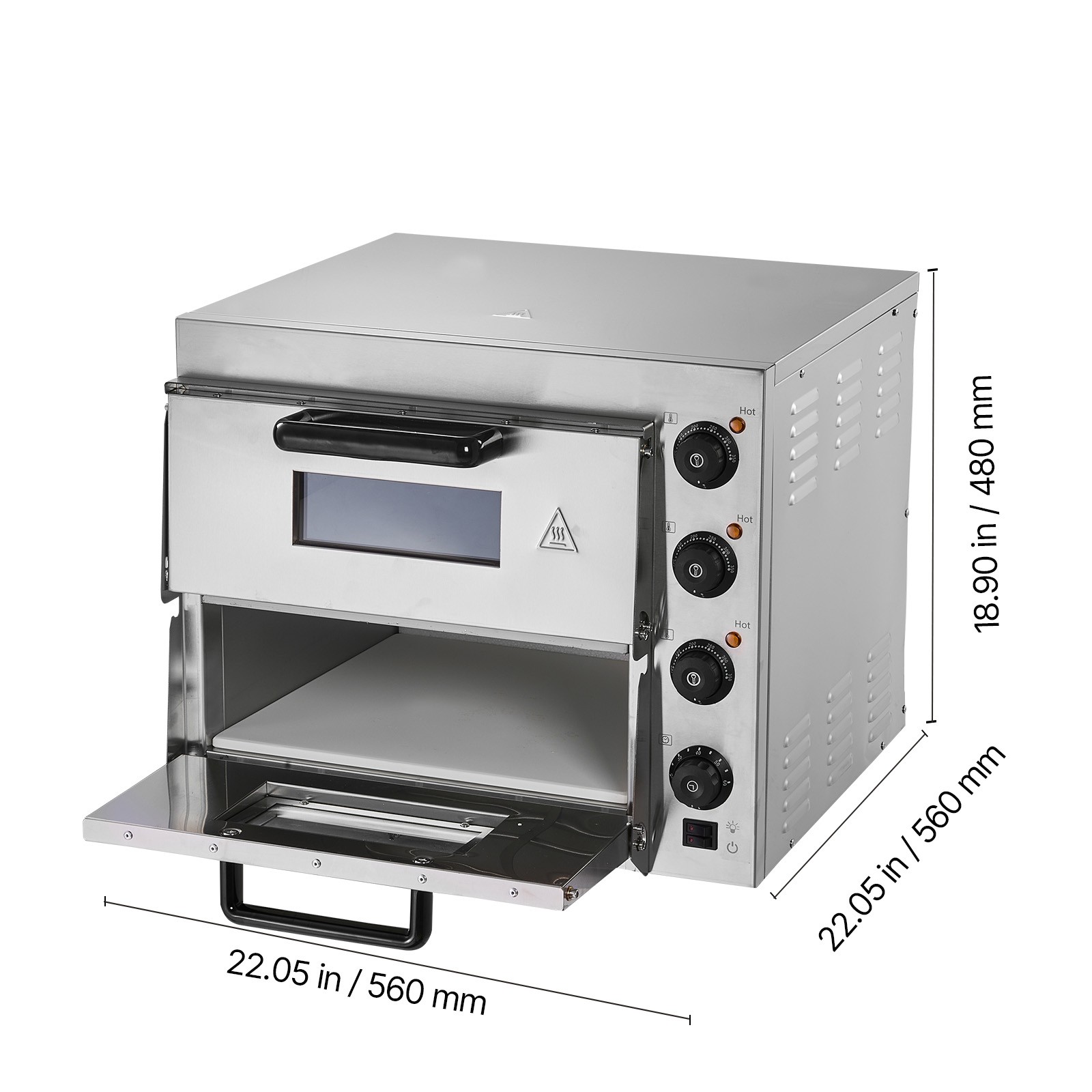Uimoso Electric Double Deck Countertop Pizza Oven for 16-Inch Pizzas