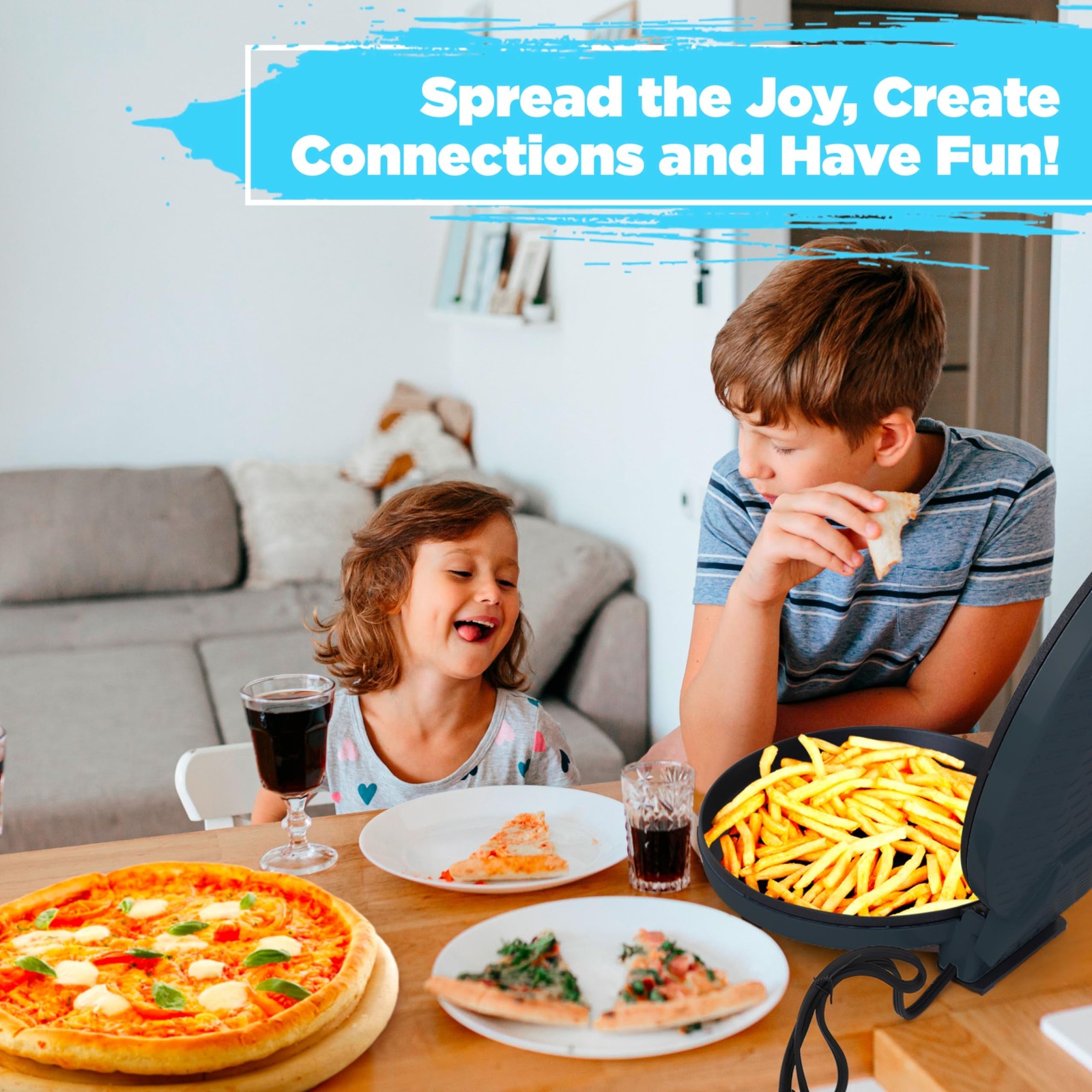 Courant Countertop Pizza Maker 12″ Machine, Cool-touch, Crispy Crust
