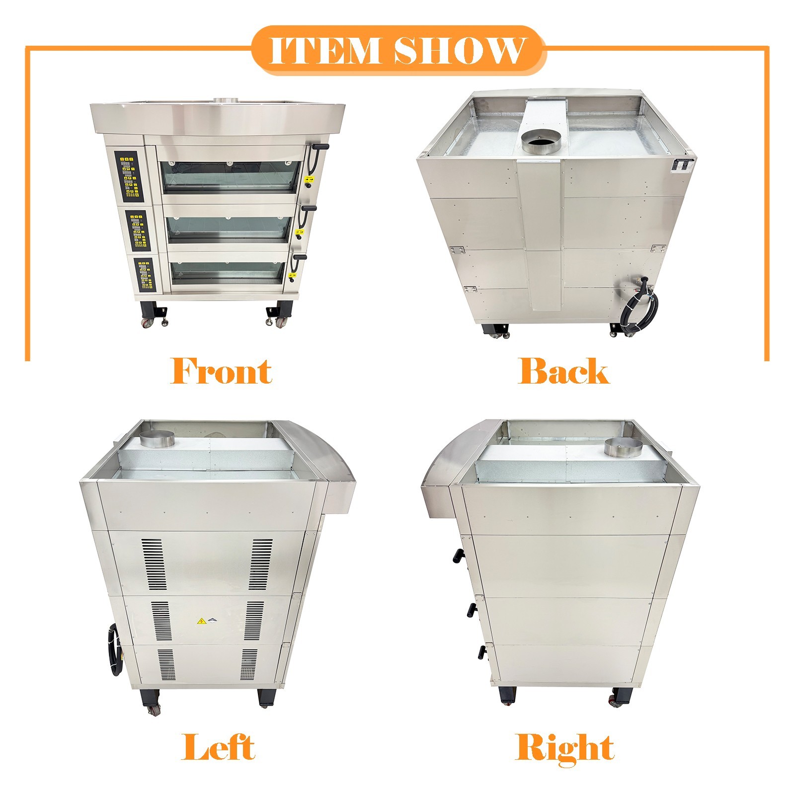 220V European Style Electric Pizza Oven 19.8KW Removable Electric Oven 3PH