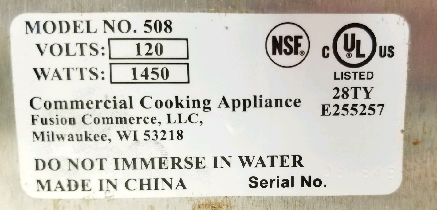 Fusion Commerce Commercial Cooking Appliance 12″ Pizza Biaggi Bake Oven 120v