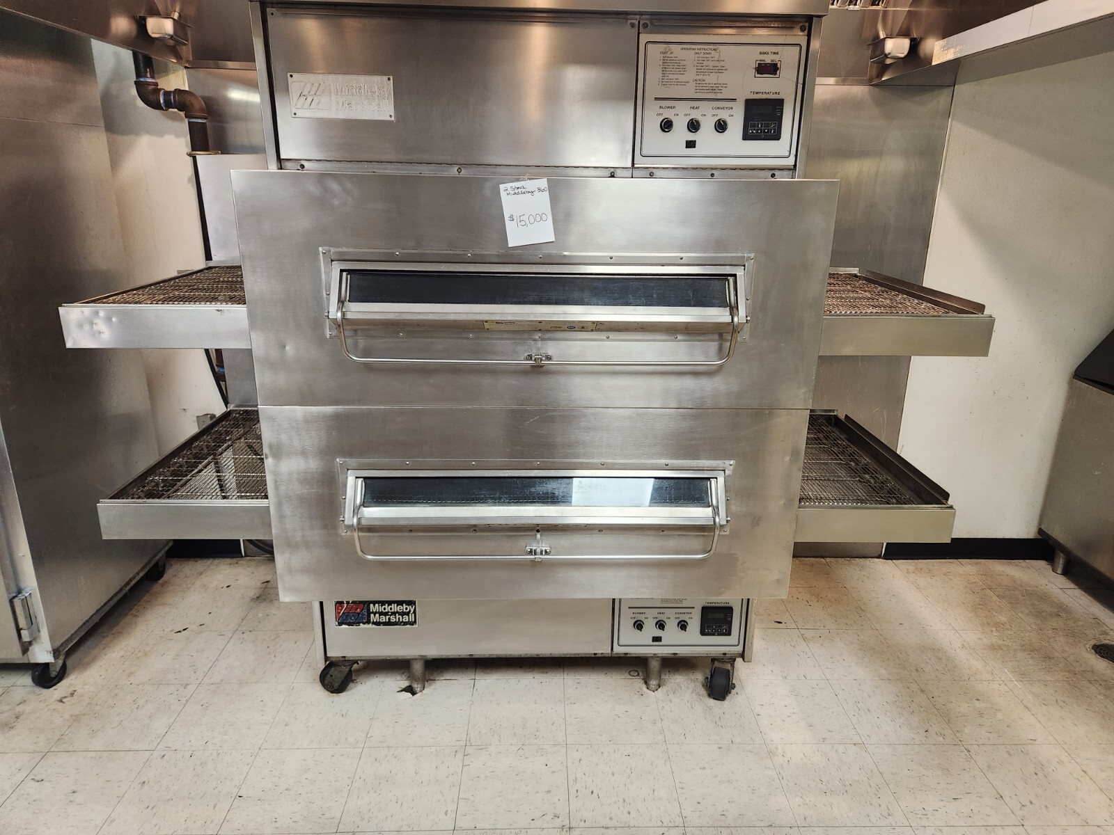 Middleby Marshall PS360 Doublestack Gas Pizza Oven Conveyor Belt