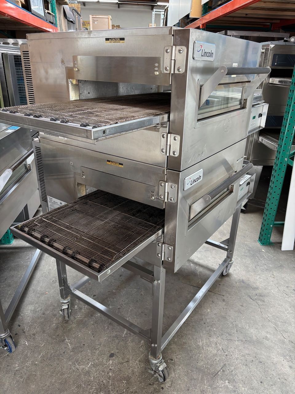 Lincoln Impinger 1116 Pizza 18″ Conveyor Belt Oven Nat Gas 2023 On Mobile Stand