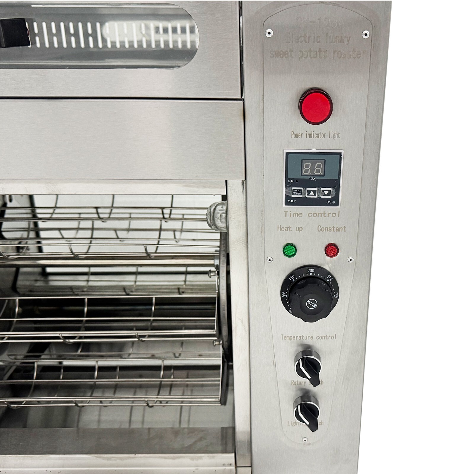 220V Commercial Triple Electric Corn Roaster Oven 5600W Rotary Sweet Potato Corn