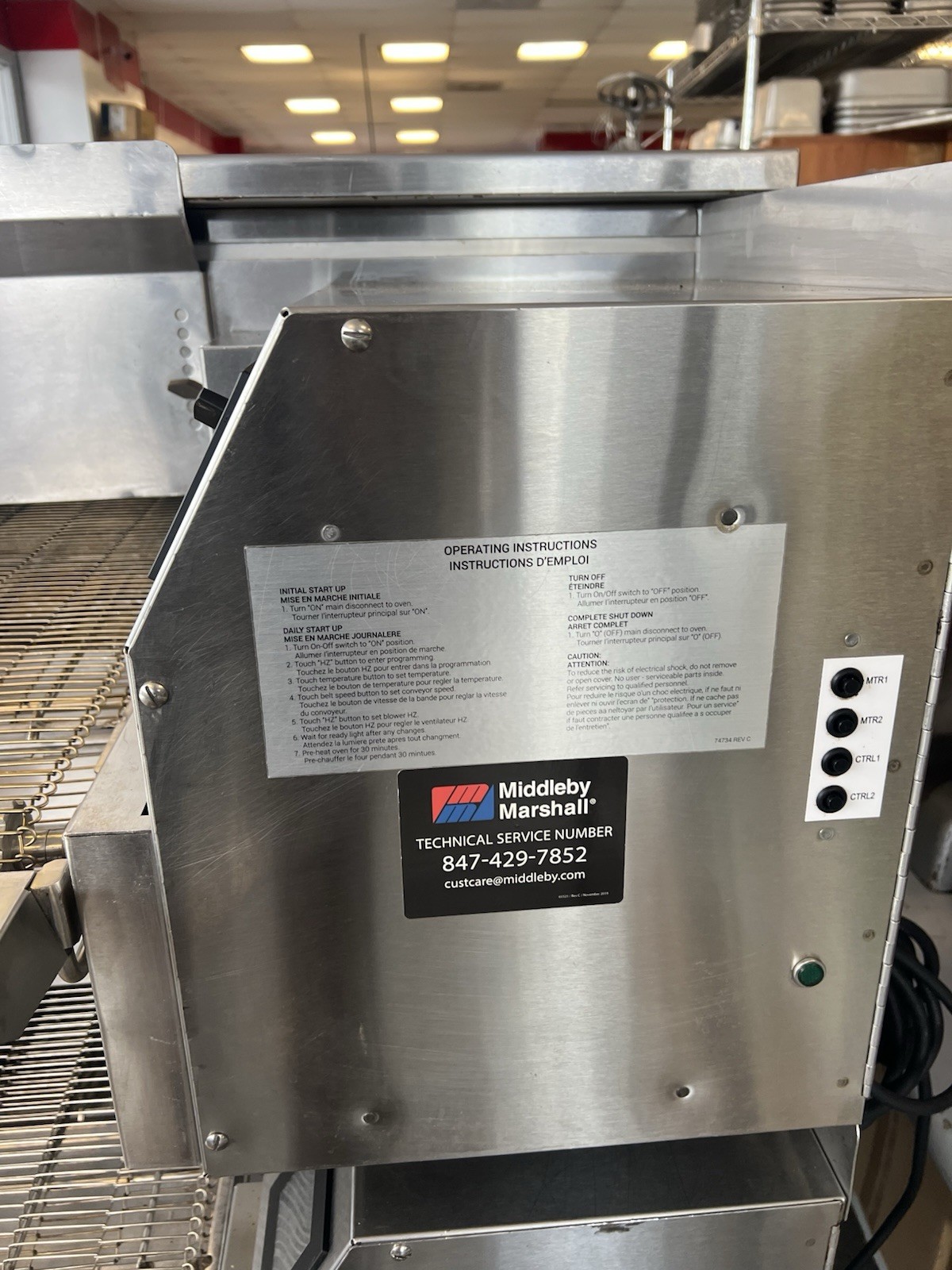 Middleby Marshall PS638G-2 65″ Gas Double Impingement Conveyor Oven ( NAT Gas)
