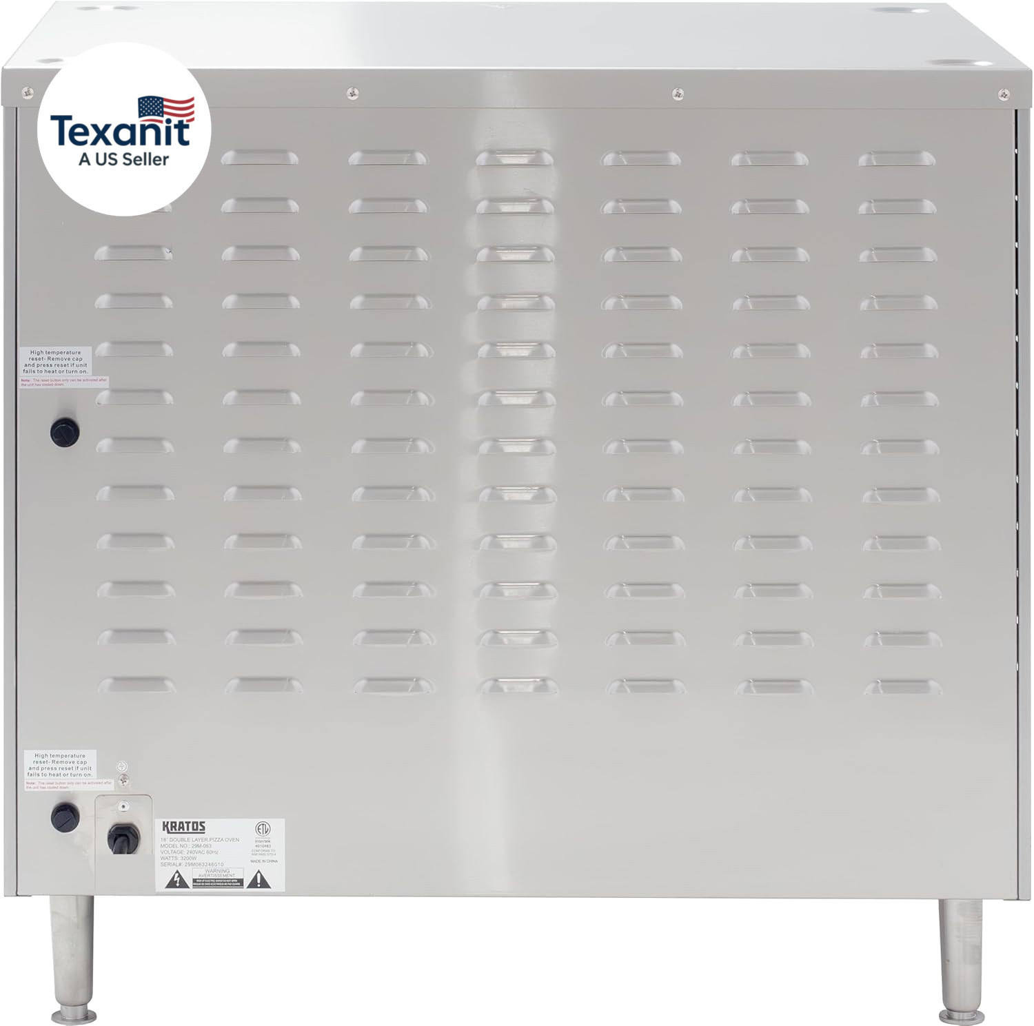 Commercial Oven, Double-Deck Countertop Electric Pizza/Bakery Oven, Stainless St