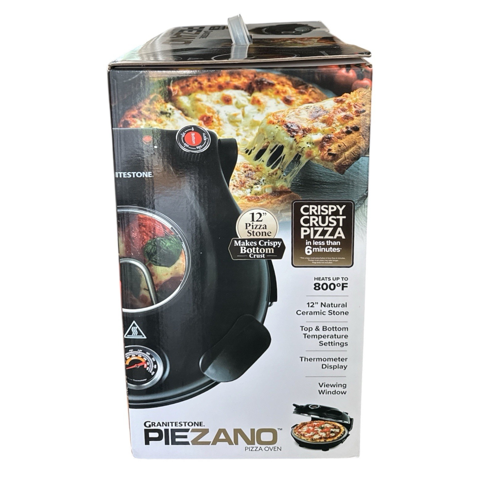 PIEZANO Crispy Crust Pizza Oven by Granitestone Electric Pizza Indoor Oven New