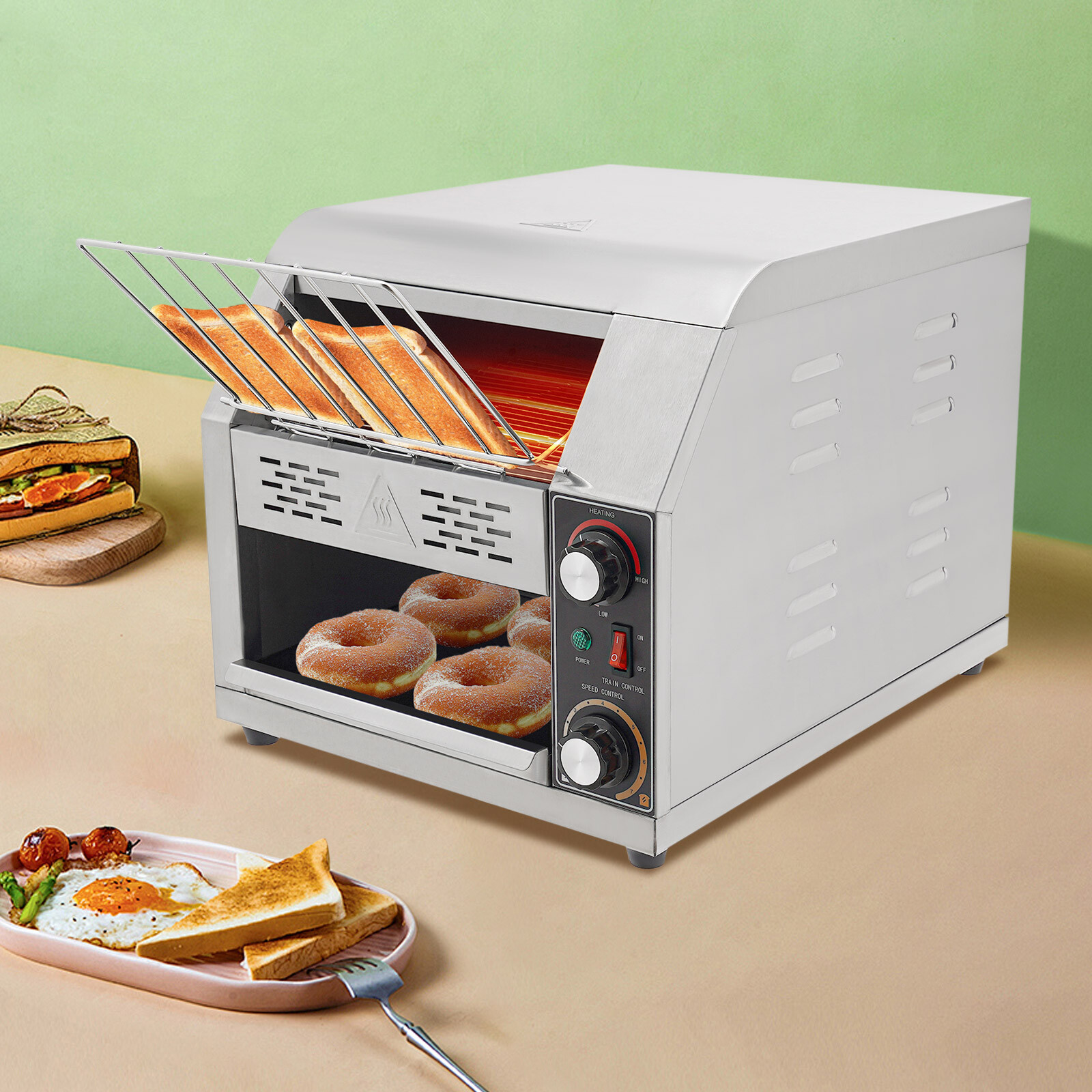 ?Countertop Conveyor Pizza Oven Bread Toaster Machine Commercial Kitchen Machine