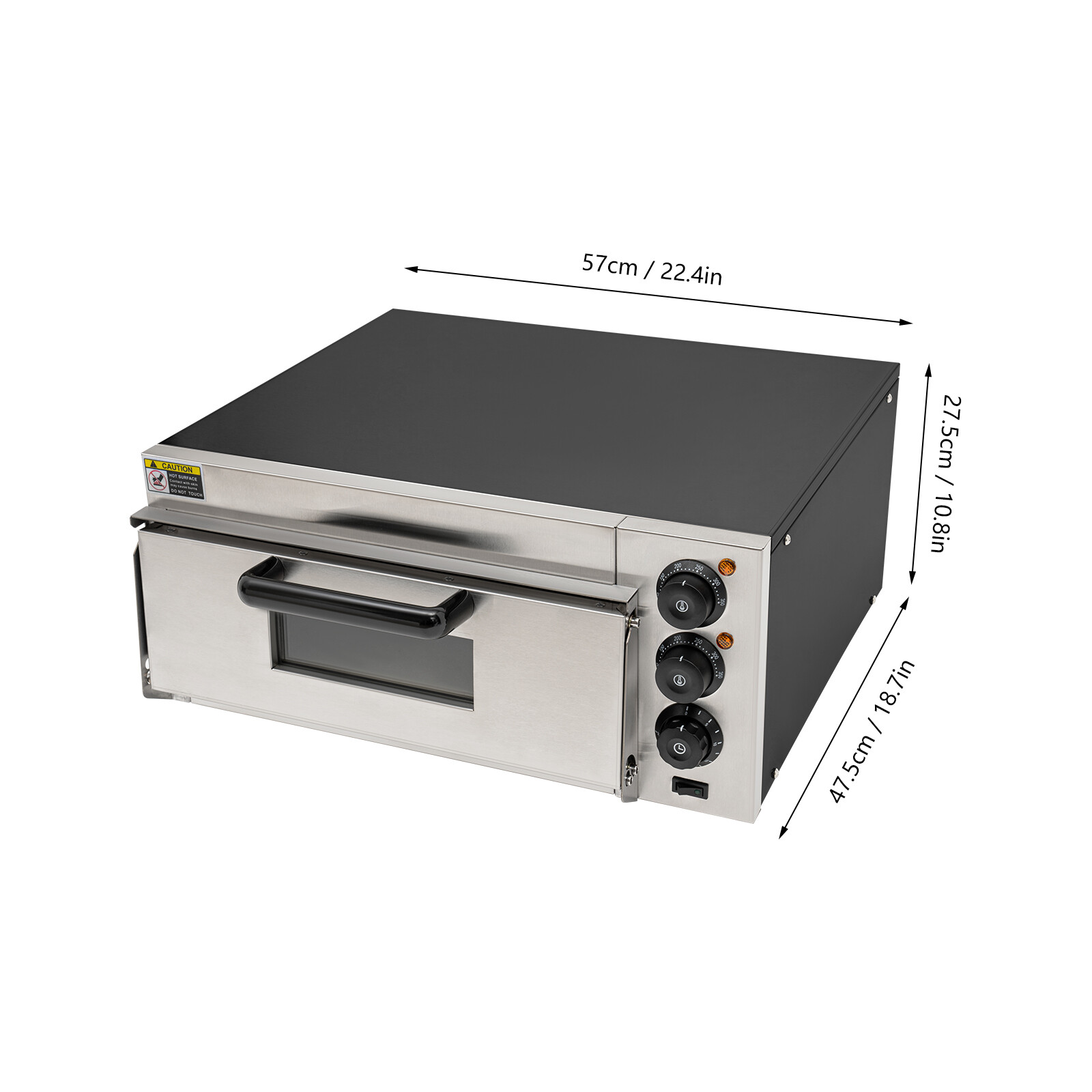 Indoor Electric Countertop Pizza Oven 1800w 20l/5.28gal Commercial Pizza Oven