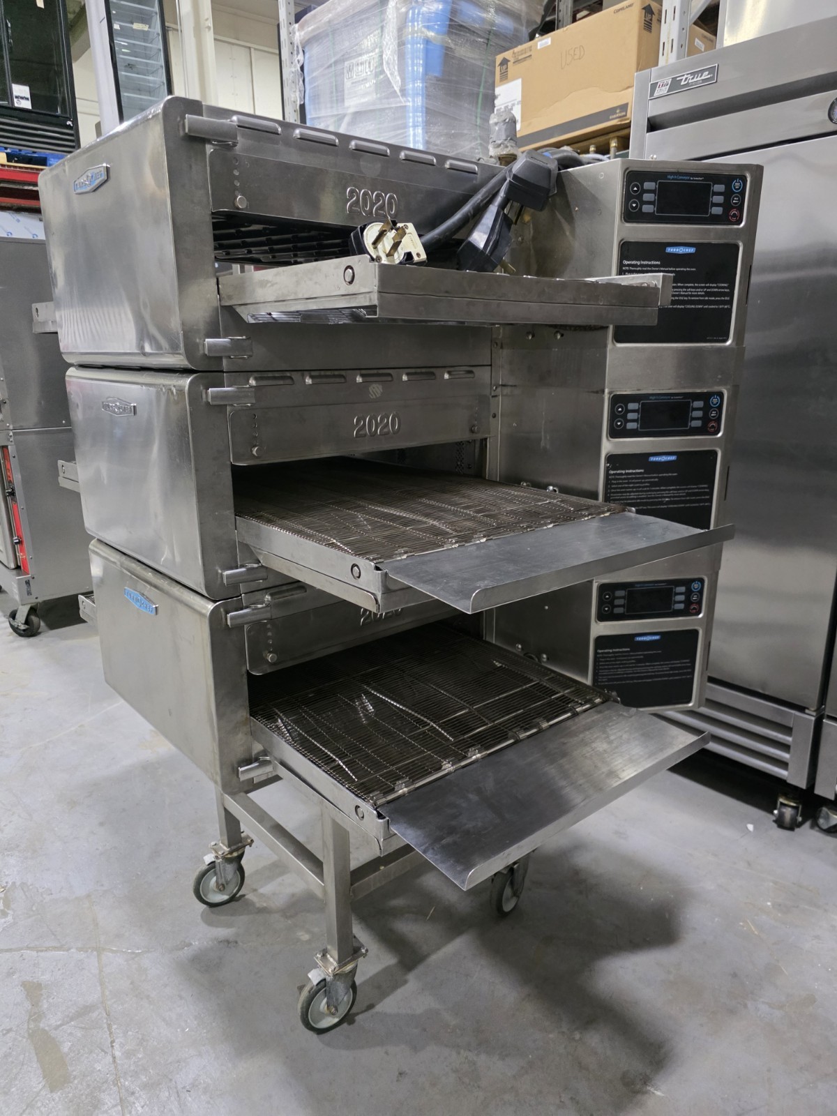 Triple Stack (3) TurboChef HHC2020 48″ Electric High H Conveyor Ovens, 220V/3 Ph