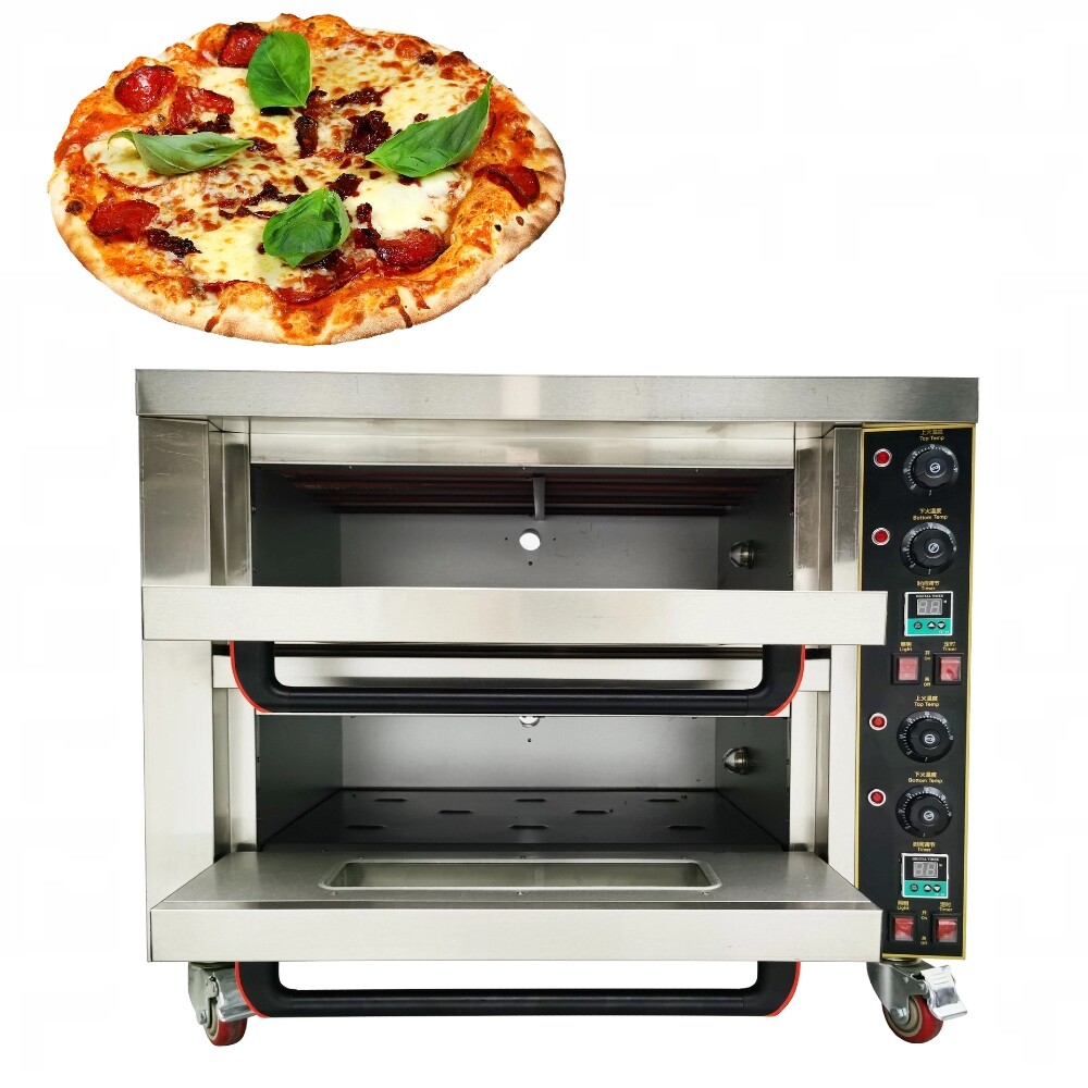 Two-layer Two-dish Commercial Electric Pizza Bread Meat Oven Single Phase 220V