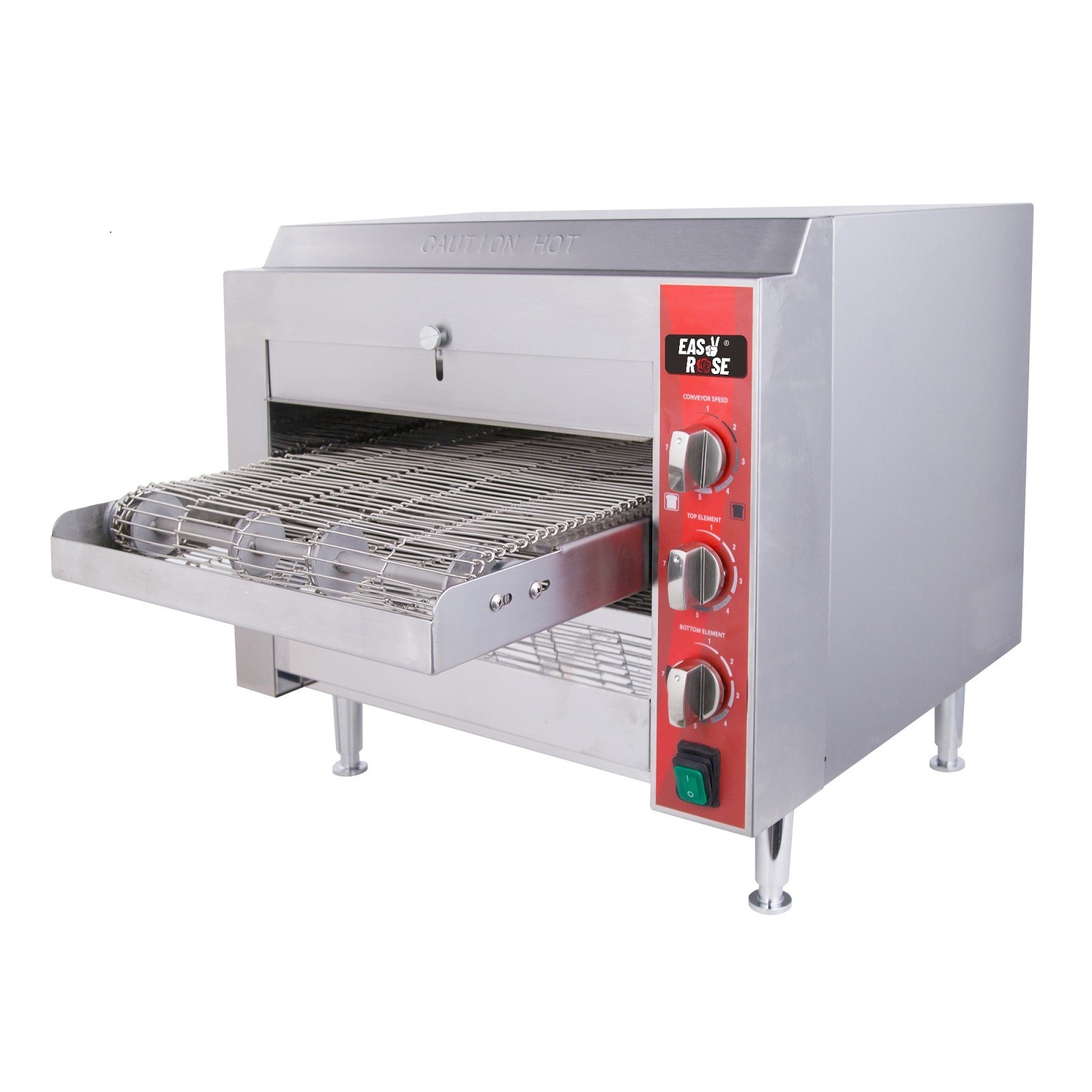 Easyrose Countertop Pizza Conveyor Toaster Bread Oven Machine Commercial Kitchen