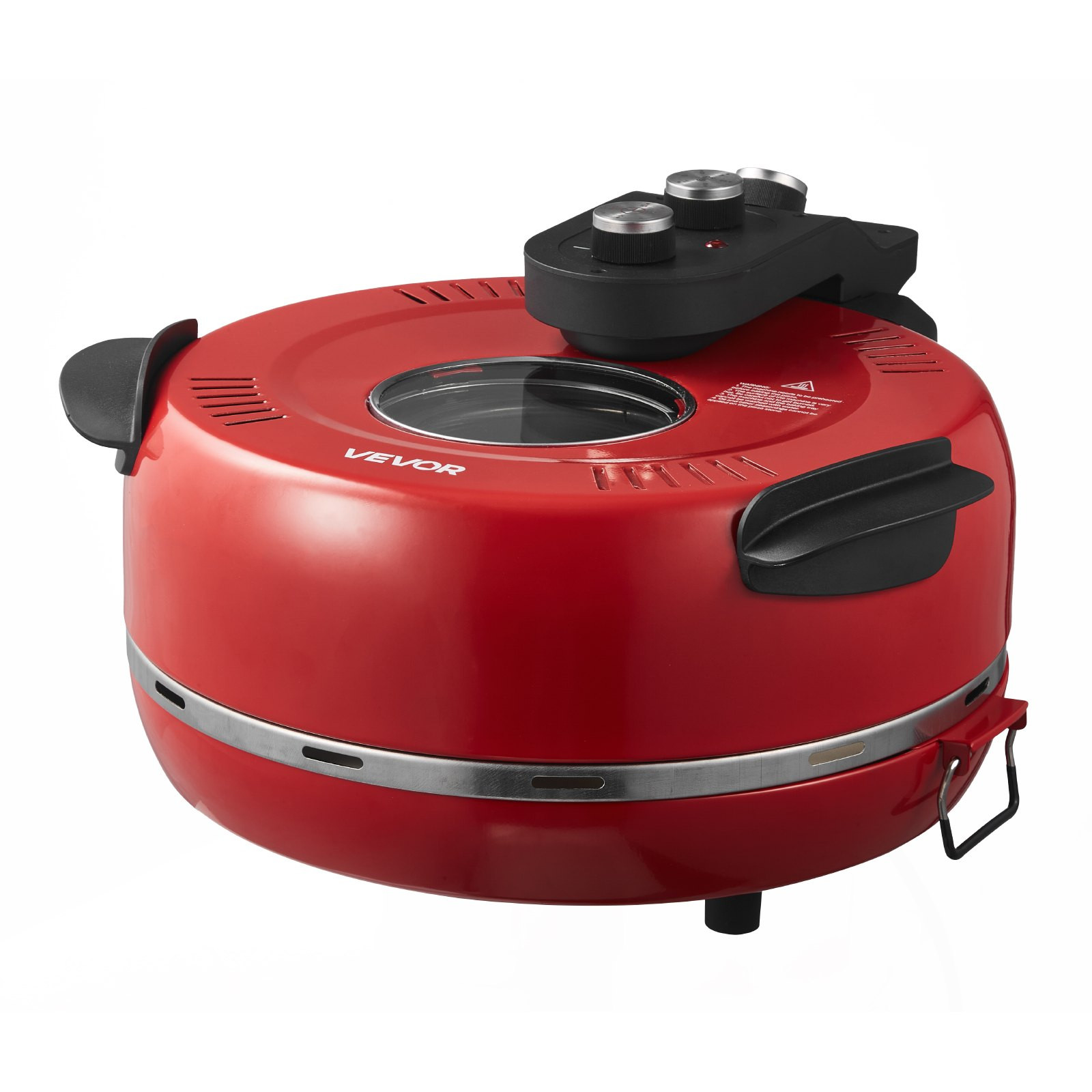14″ Electric Pizza Oven 1600W Maker w/ Stone 5-Mode Temp Control for Home Use