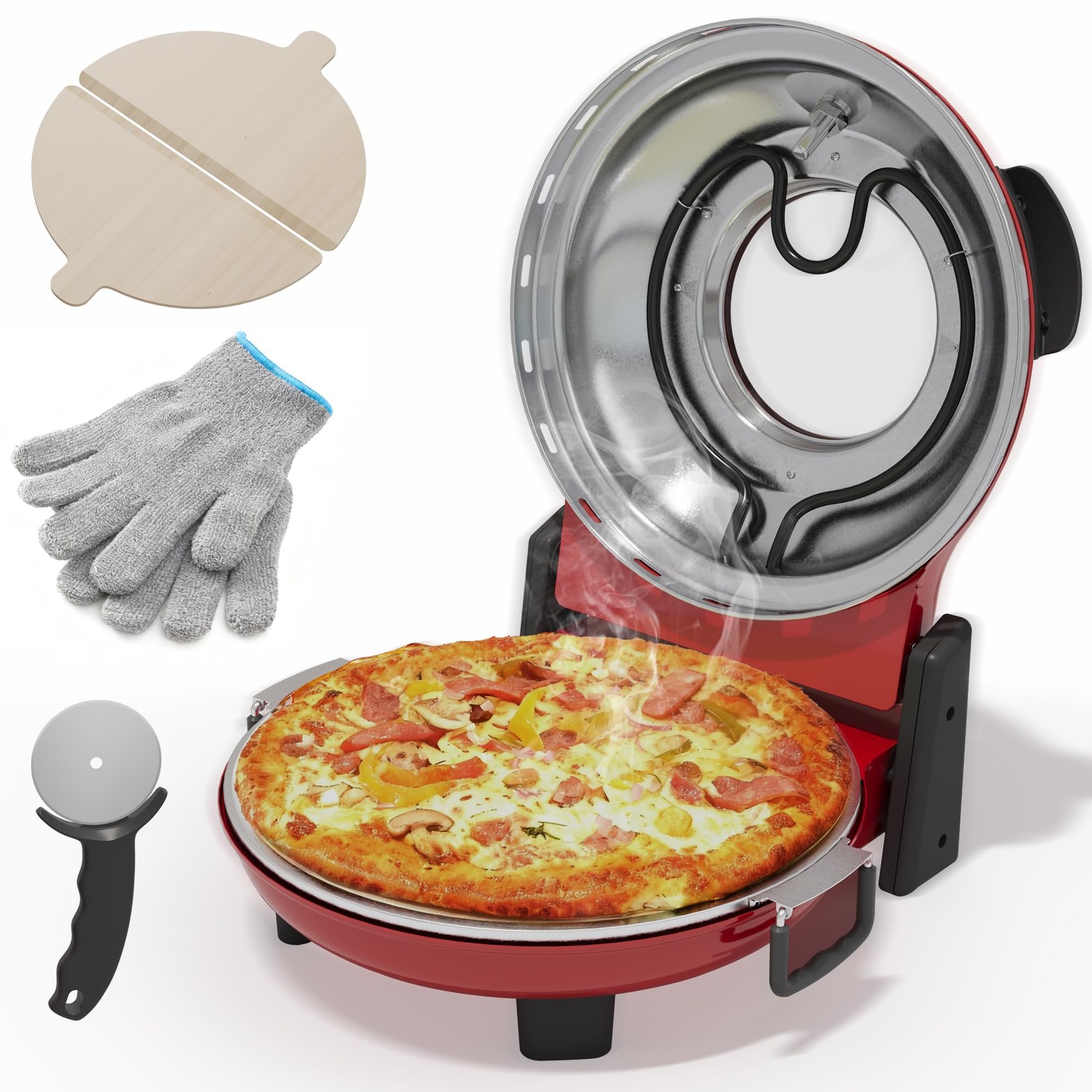Sunvivipro Pizza Oven Indoor Outdoor Heats Up 770 Up 12 Electric Countertop