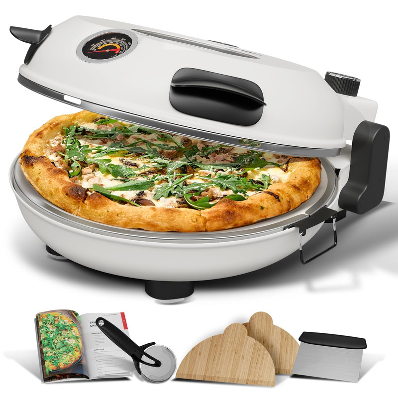 Eatex Electric Pizza Oven Indoor 12 Inch Countertop Pizza Oven Portable Stone