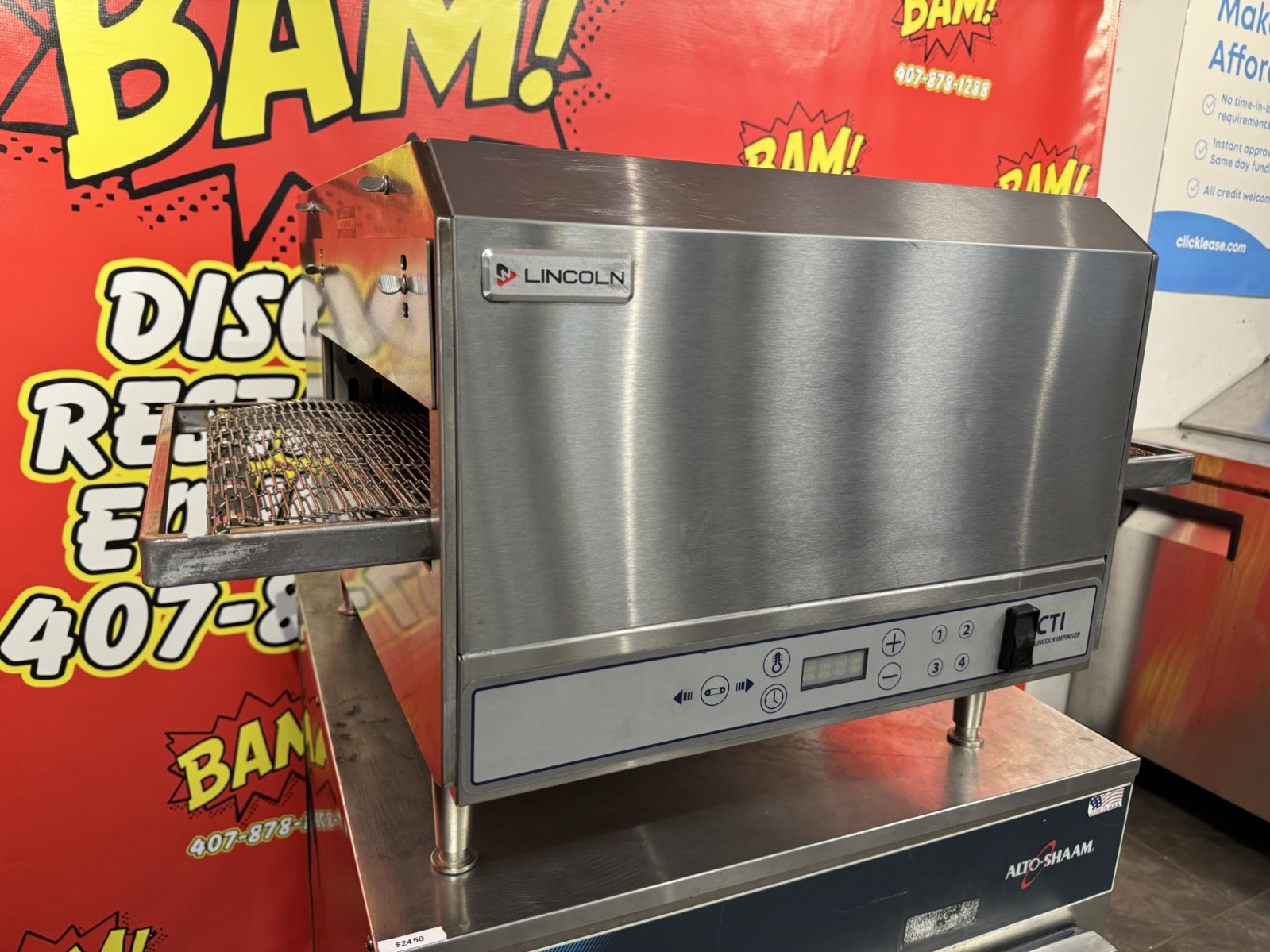 2022 Lincoln 50″ Electric Countertop Ventless Conveyor Oven V2500- working