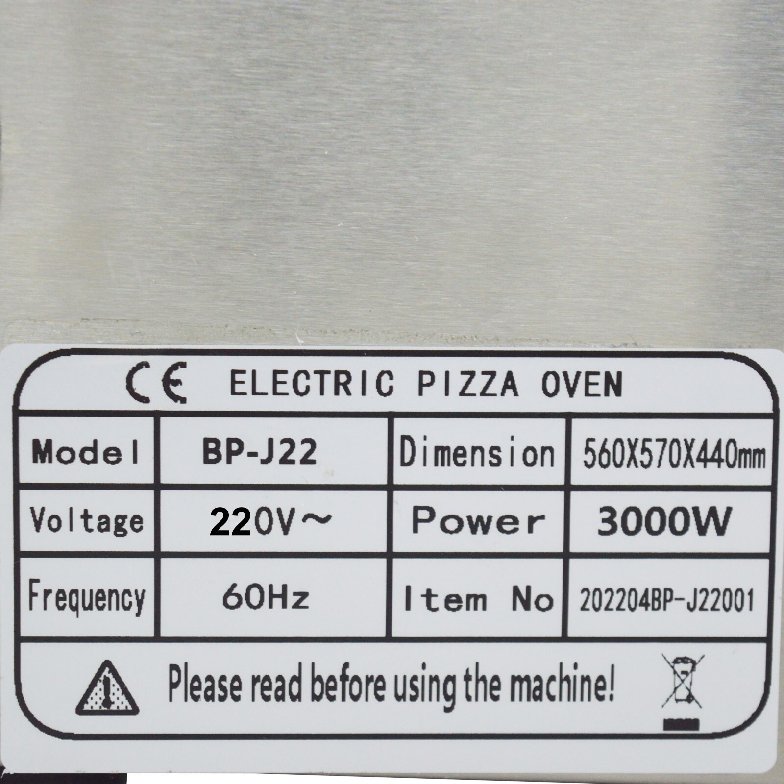 220V 3KW Commercial Double-deckers Pizza Electric Oven 16 Inches Toaster Oven