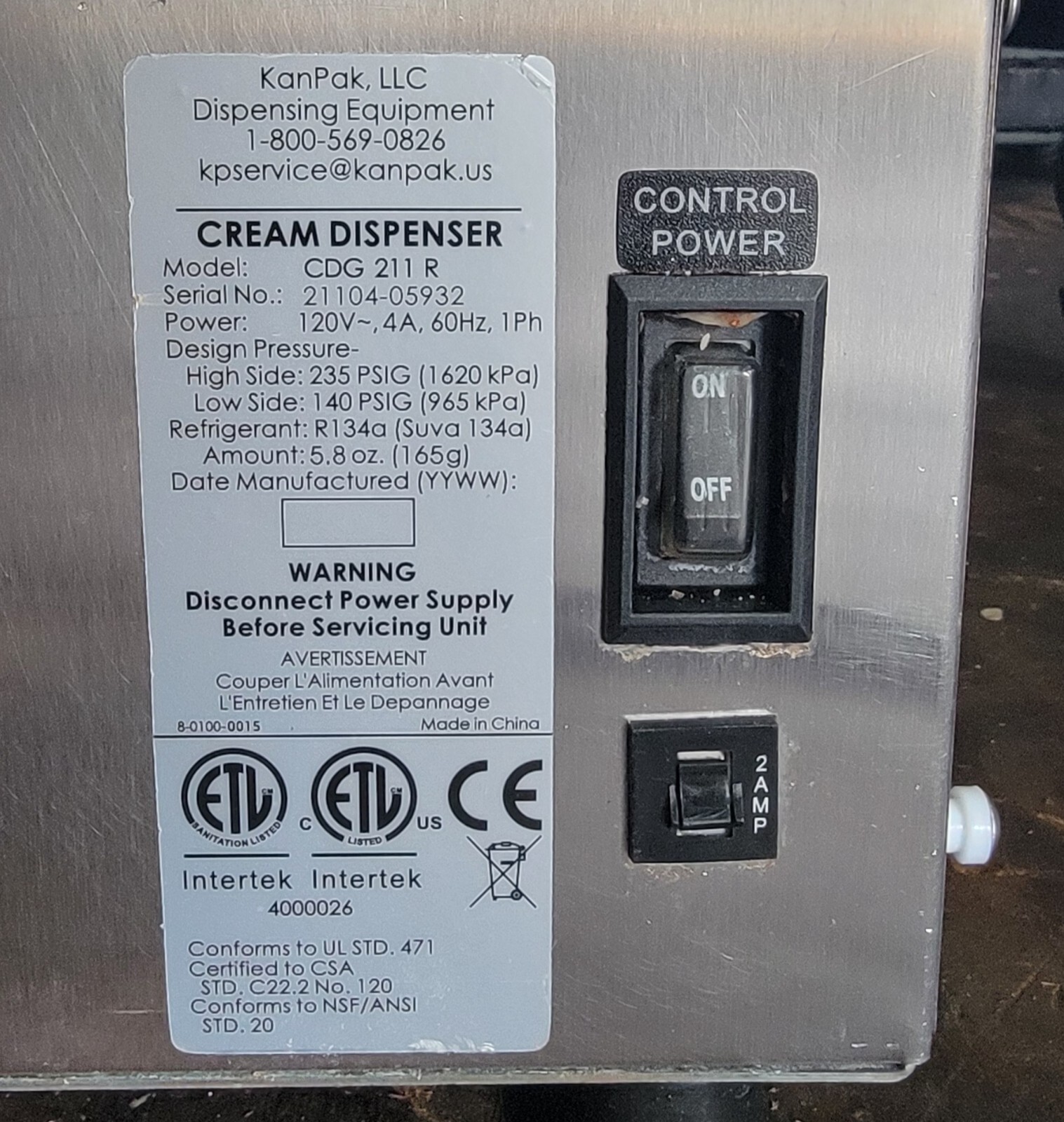 KanPak CDG 211 R | Cream Dispenser