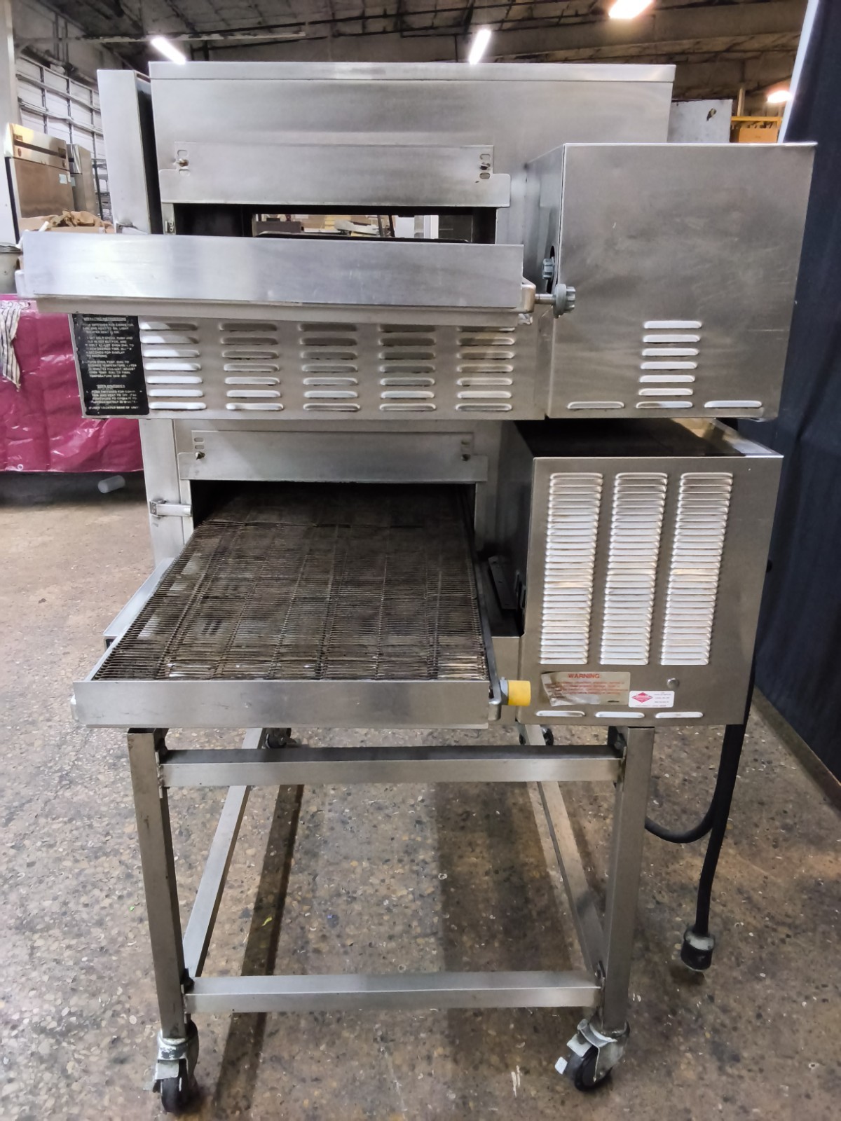 LINCOLN IMPINGER 1132 DOUBLE-STACK COMMERCIAL ELECTRIC CONVEYOR PIZZA OVEN