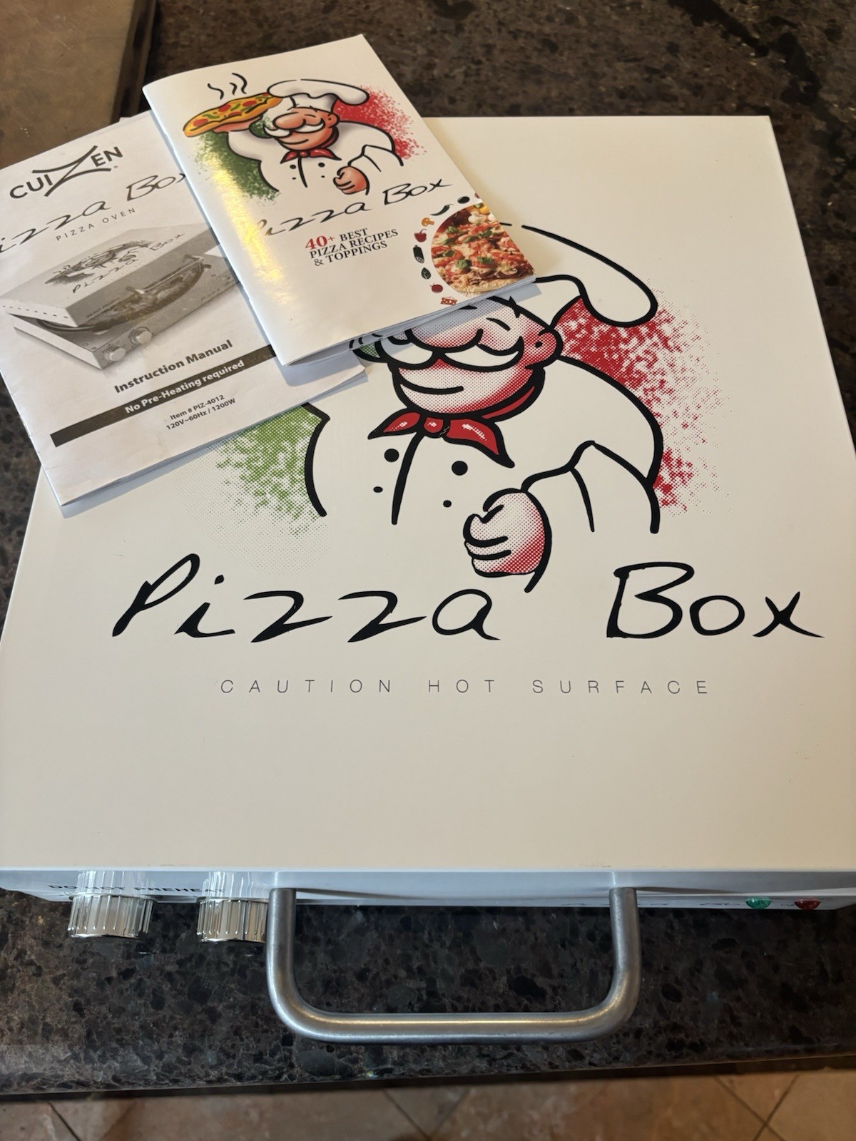 Cuizen Pizza Box Countertop Oven with 12″ Rotating Pan