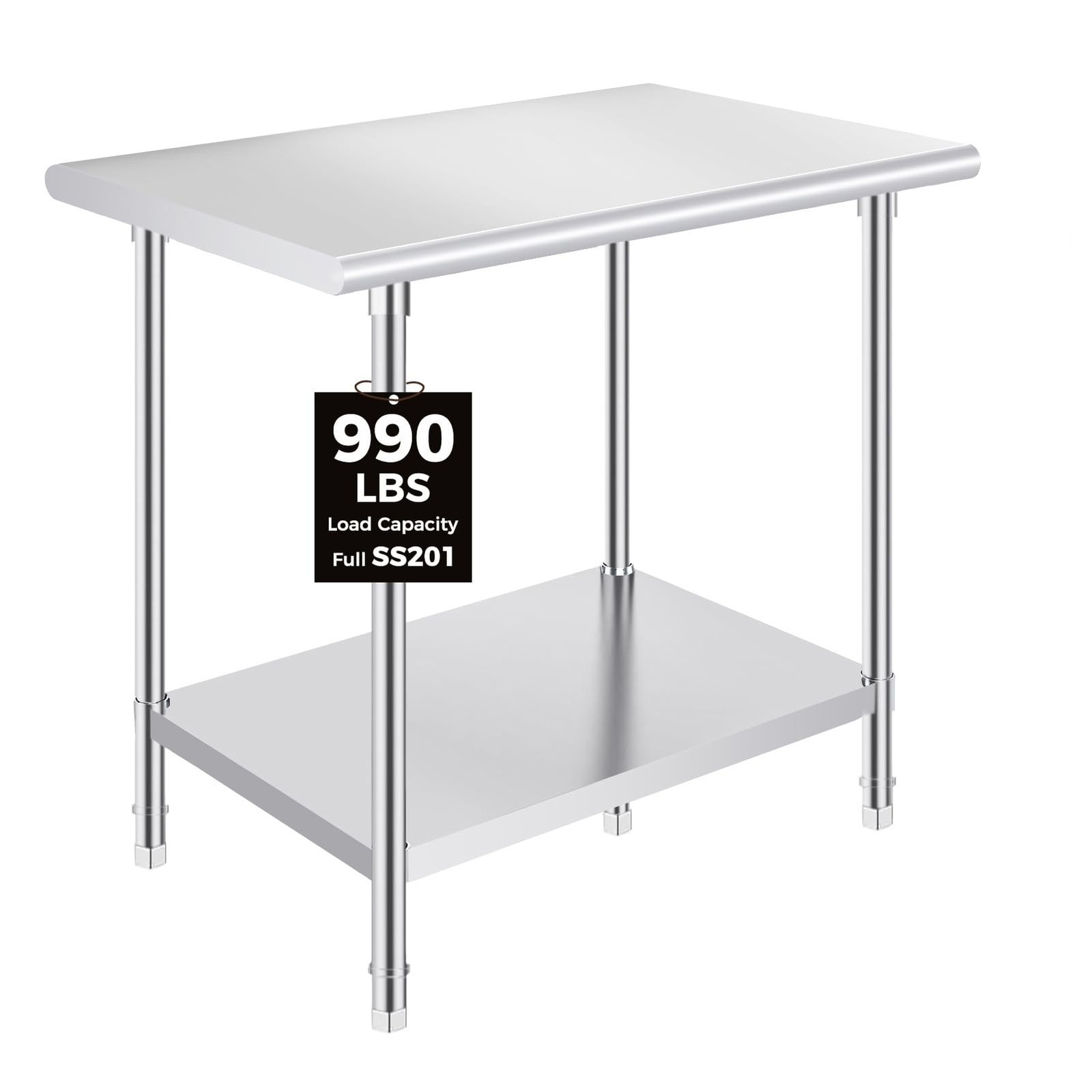 OSTBA Stainless Steel Table for Prep & Work 24×36 Inches, NSF Metal Commercia…
