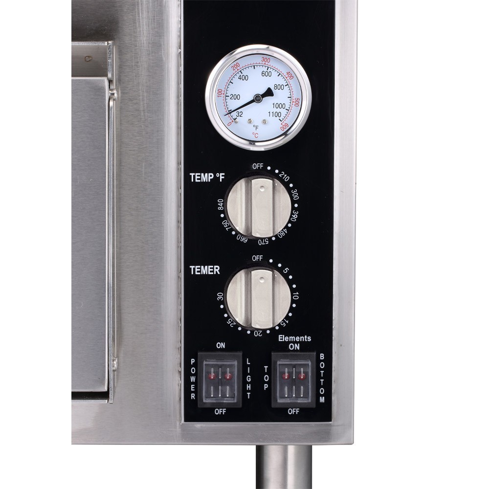 Single Door Pizza Oven(For 1×ø450mm/18″ Pizza), 120v/60hz, 1700w