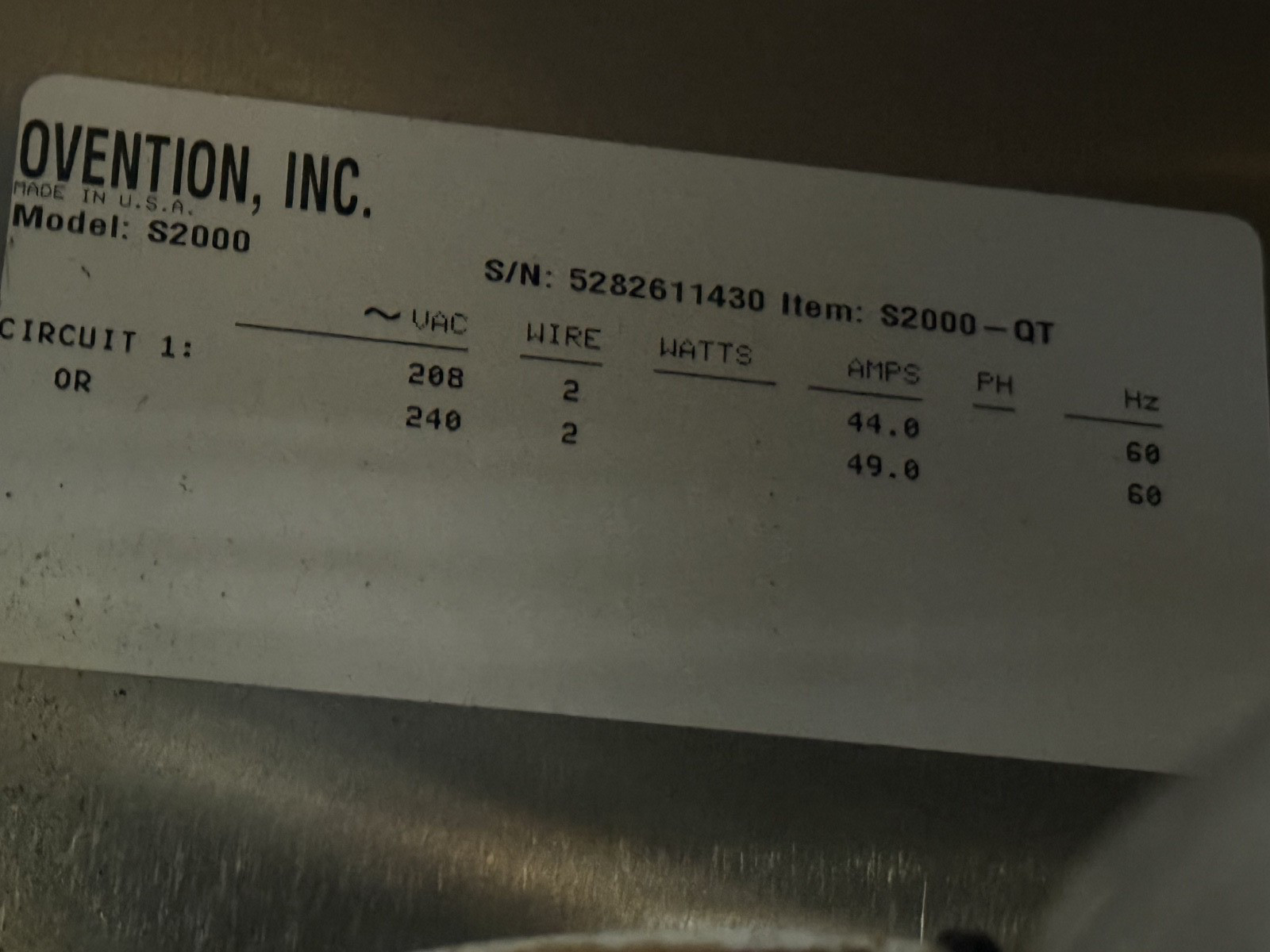 Ovention S2000 Conveyor/ Pizza Oven VENTLESS 1 Phase (-Video Demo-)