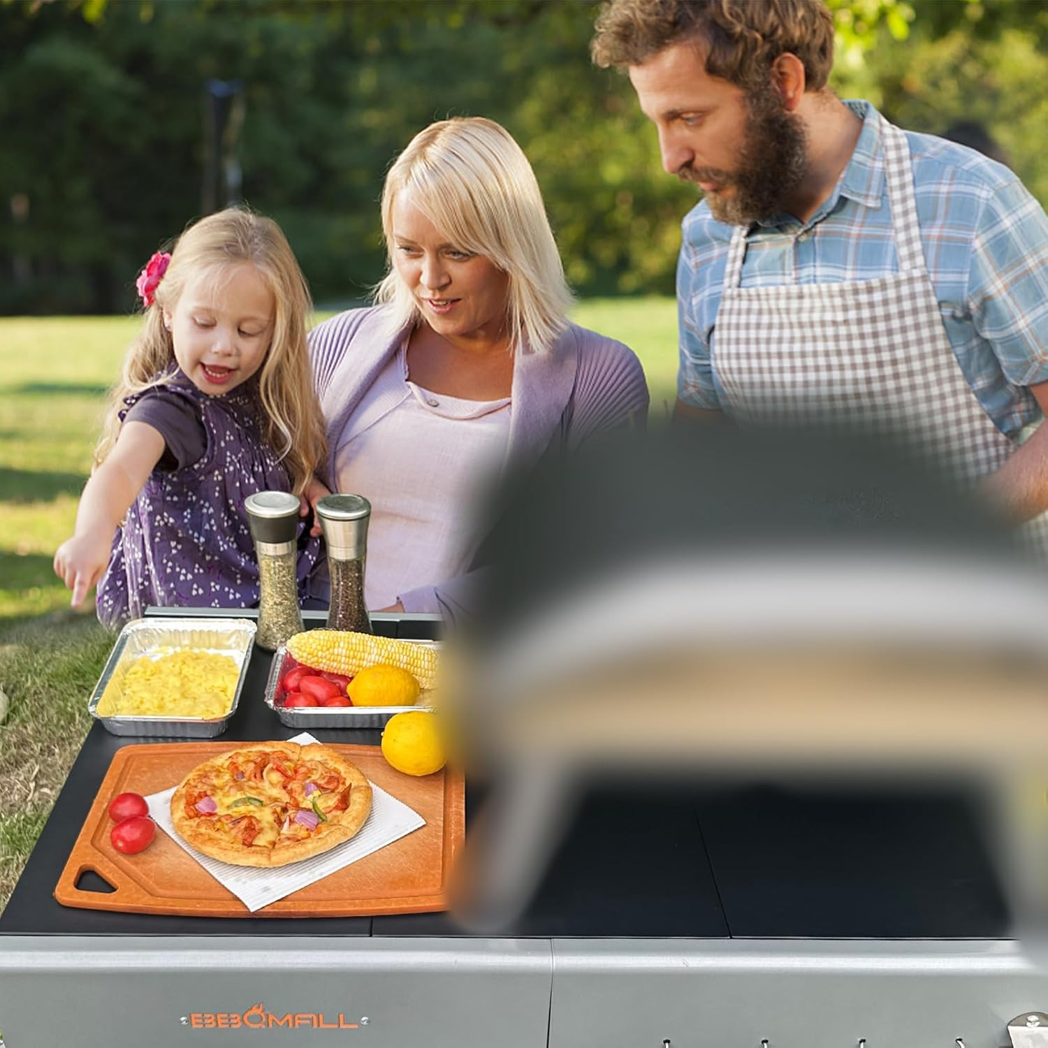 Pizza Oven Cart Table and Topping Station for Ooni Koda/Karu/Fyra 16 & 12, Movab