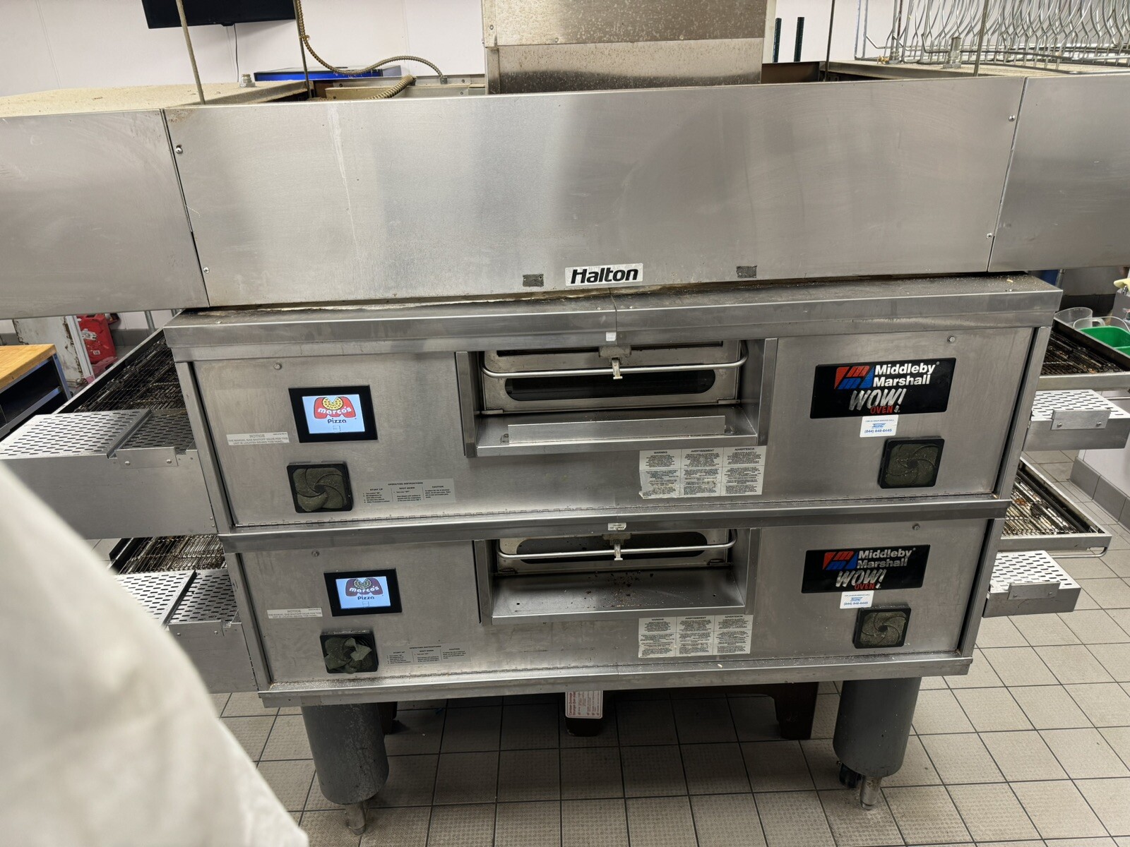 Middleby Marshall WOW! Touch Screen PS670G Double 32″ Conveyor Pizza Oven W/Hood