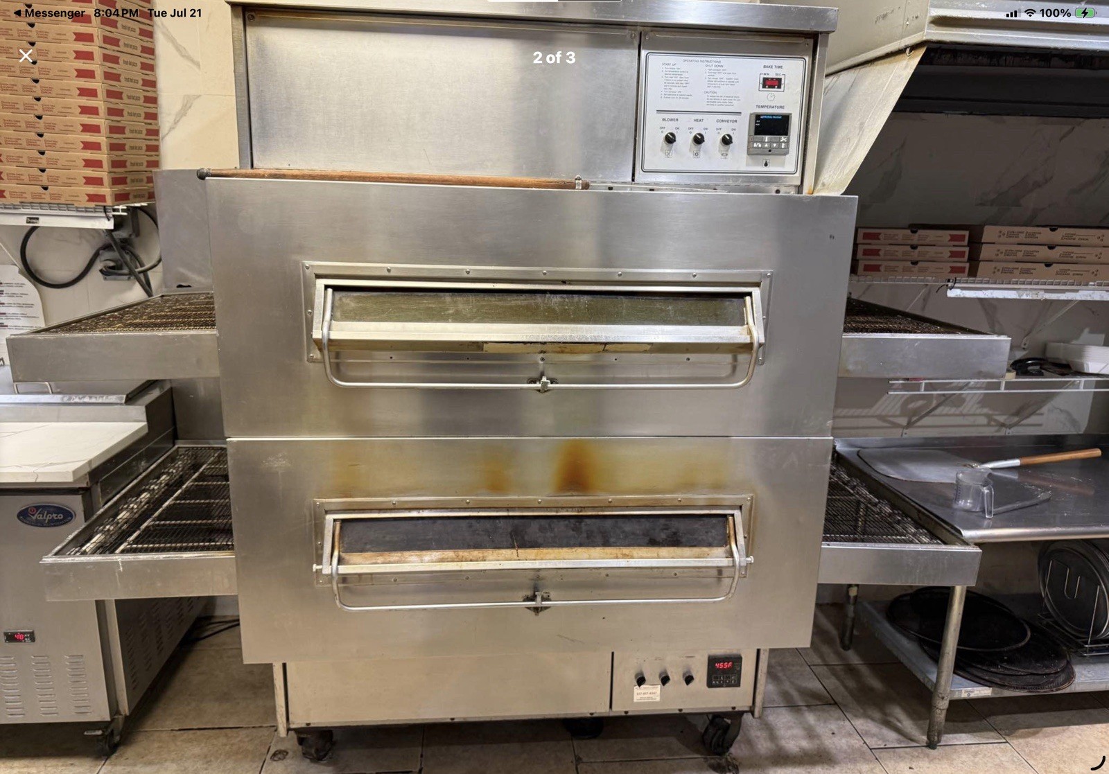 Middleby Marshall PS360-S Double Deck Conveyor Pizza Oven Natural Gas