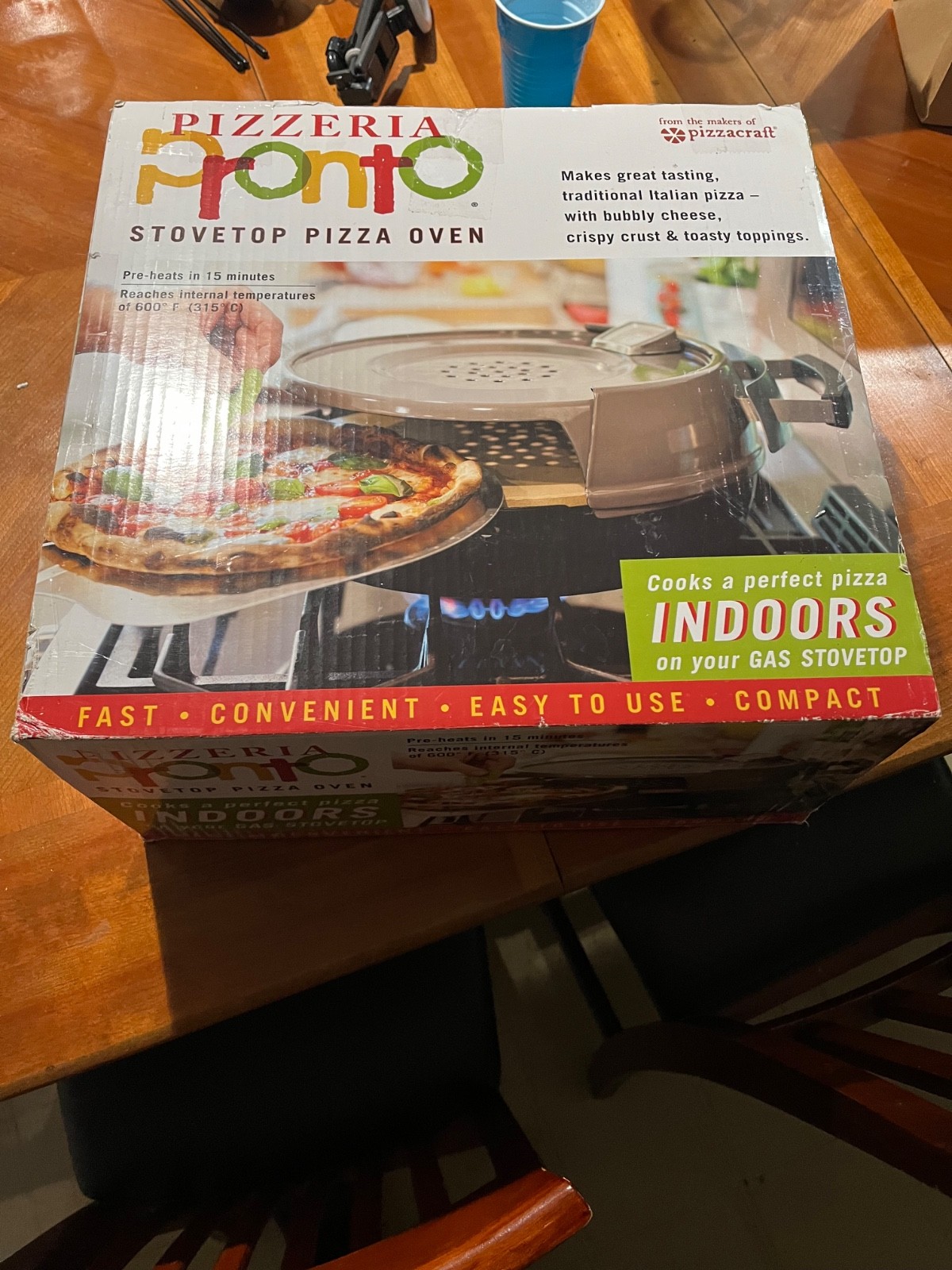 Pizzeria Pronto Stovetop Pizza Oven by Pizzacraft – Indoor Gas Range Pizza Maker